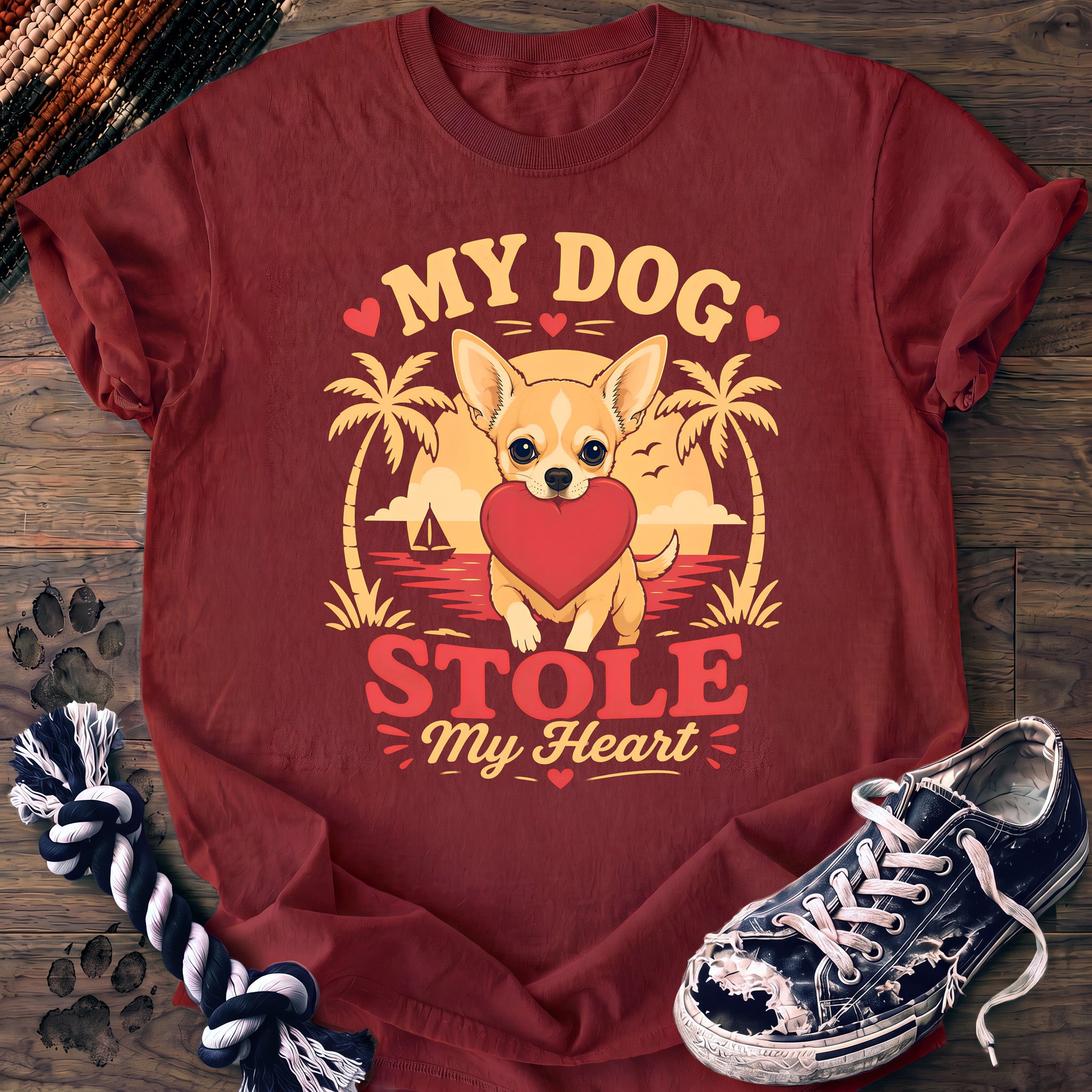 PAWSSION CLUB t-shirt in Chili color - SKU PC-0321