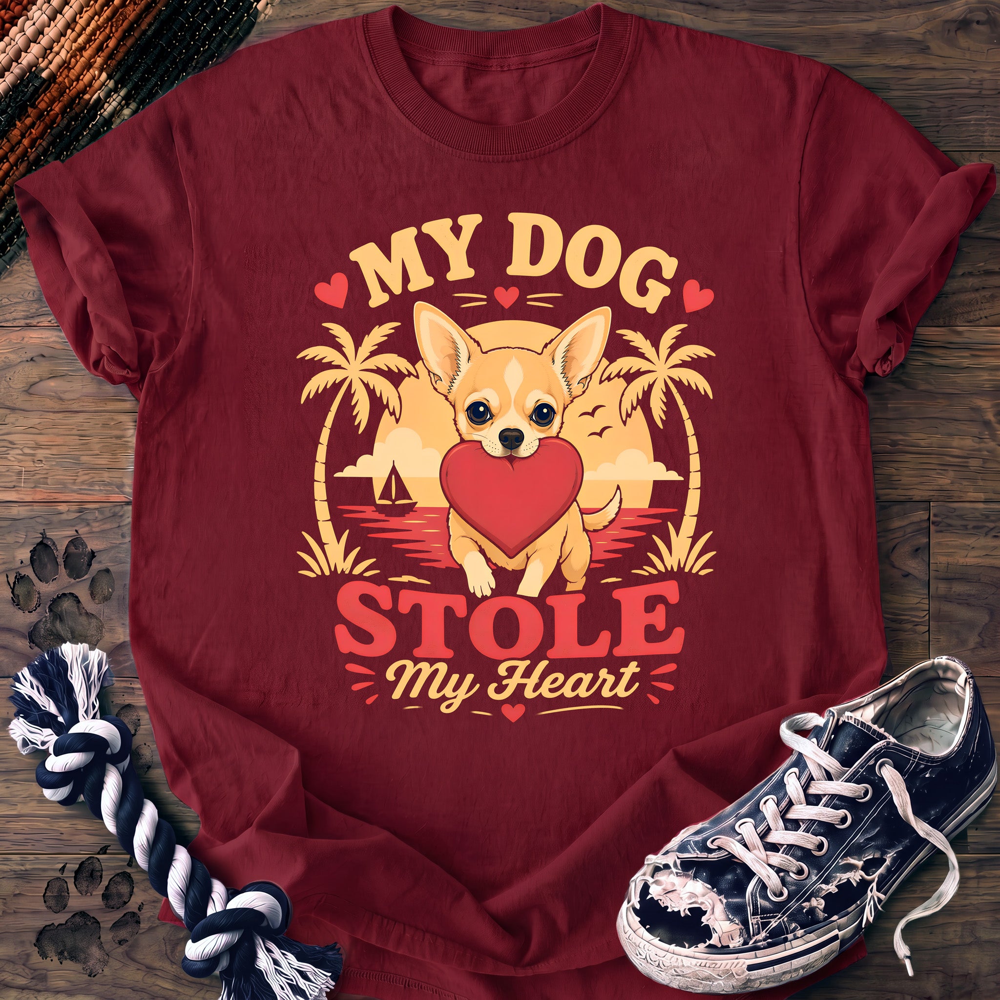 PAWSSION CLUB t-shirt in Crimson color - SKU PC-0321