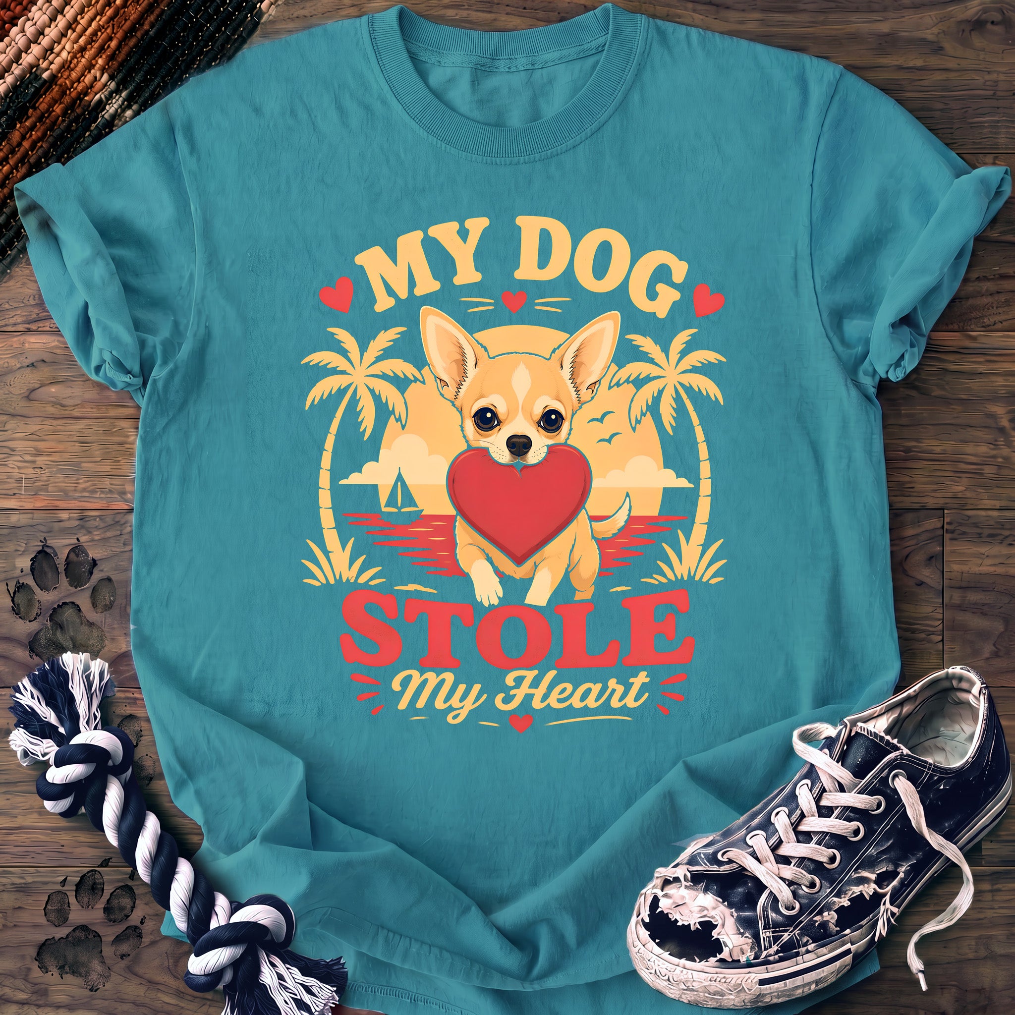 PAWSSION CLUB t-shirt in LagoonBlue color - SKU PC-0321
