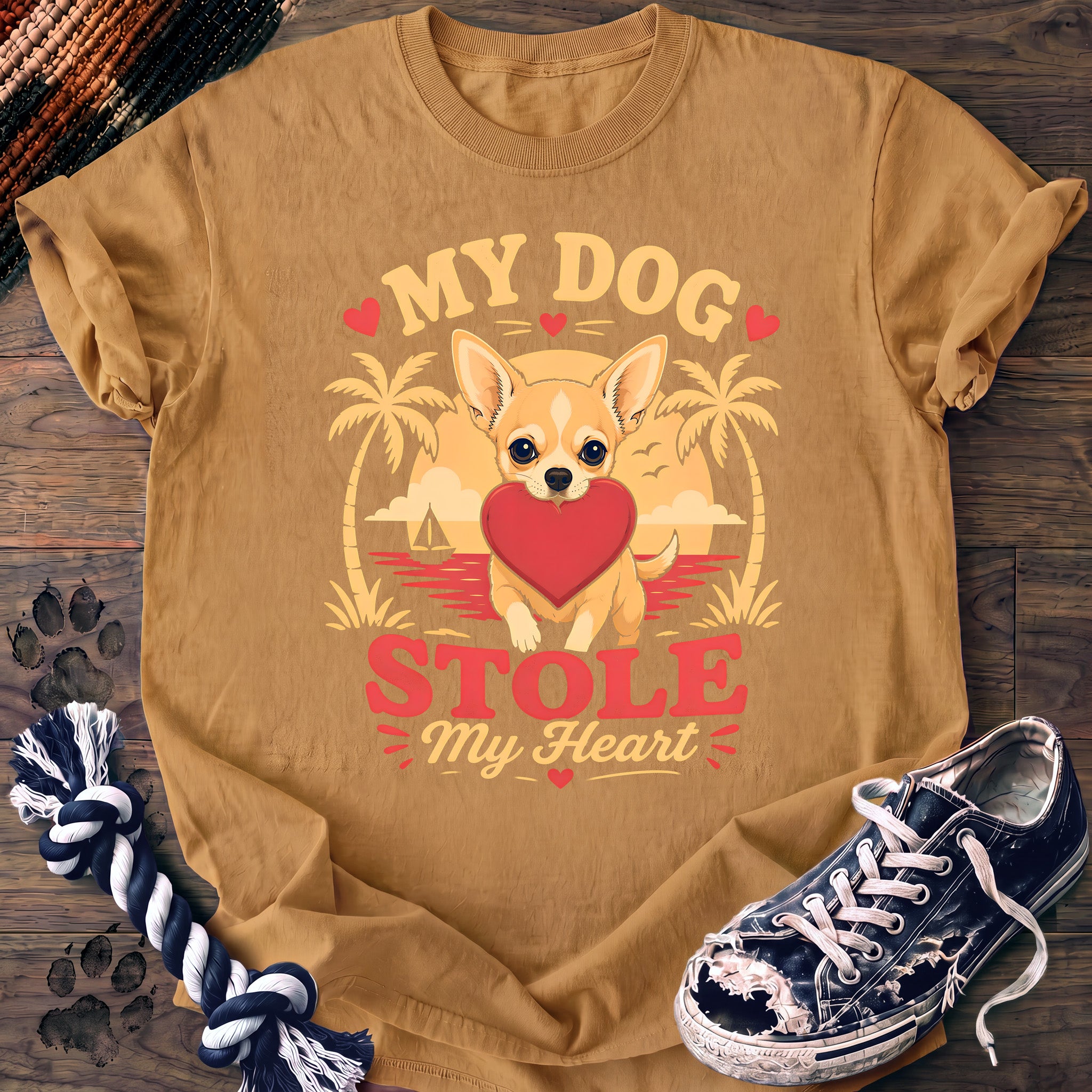 PAWSSION CLUB t-shirt in Mustard color - SKU PC-0321