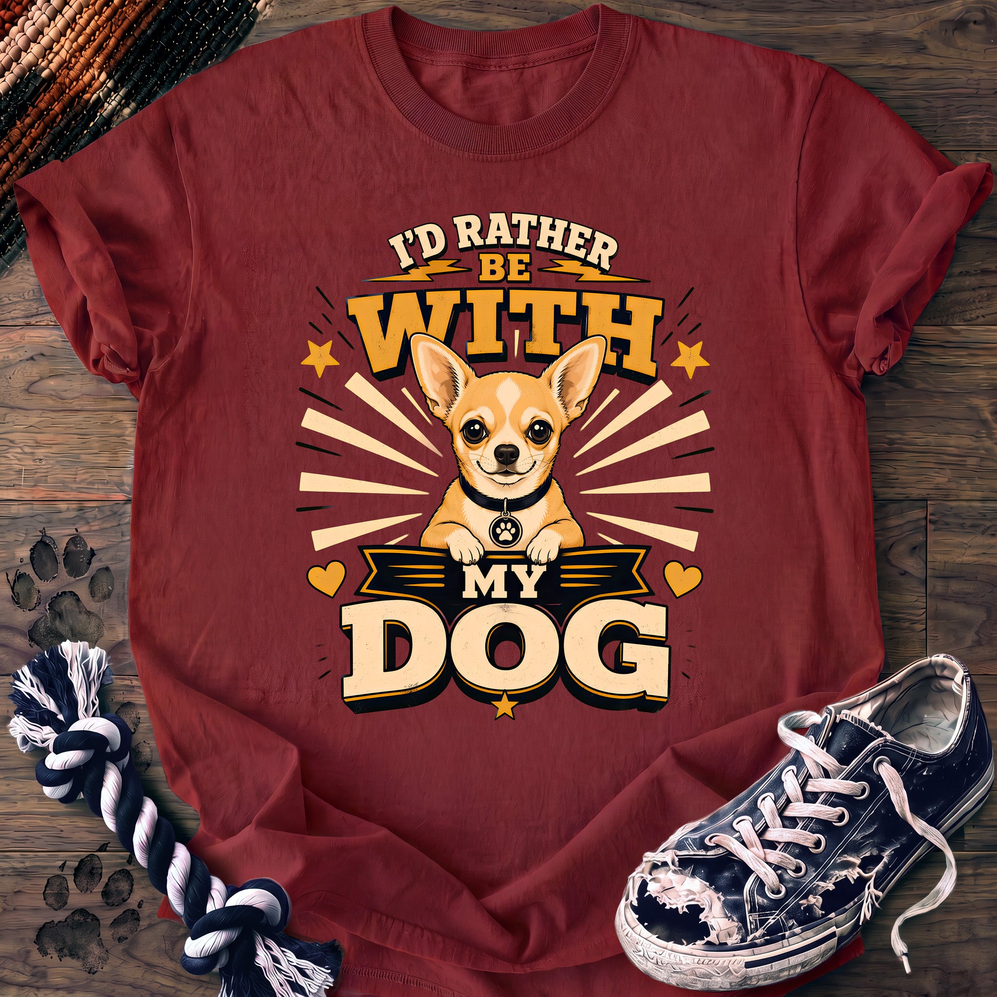 PAWSSION CLUB t-shirt in Chili color - SKU PC-0322