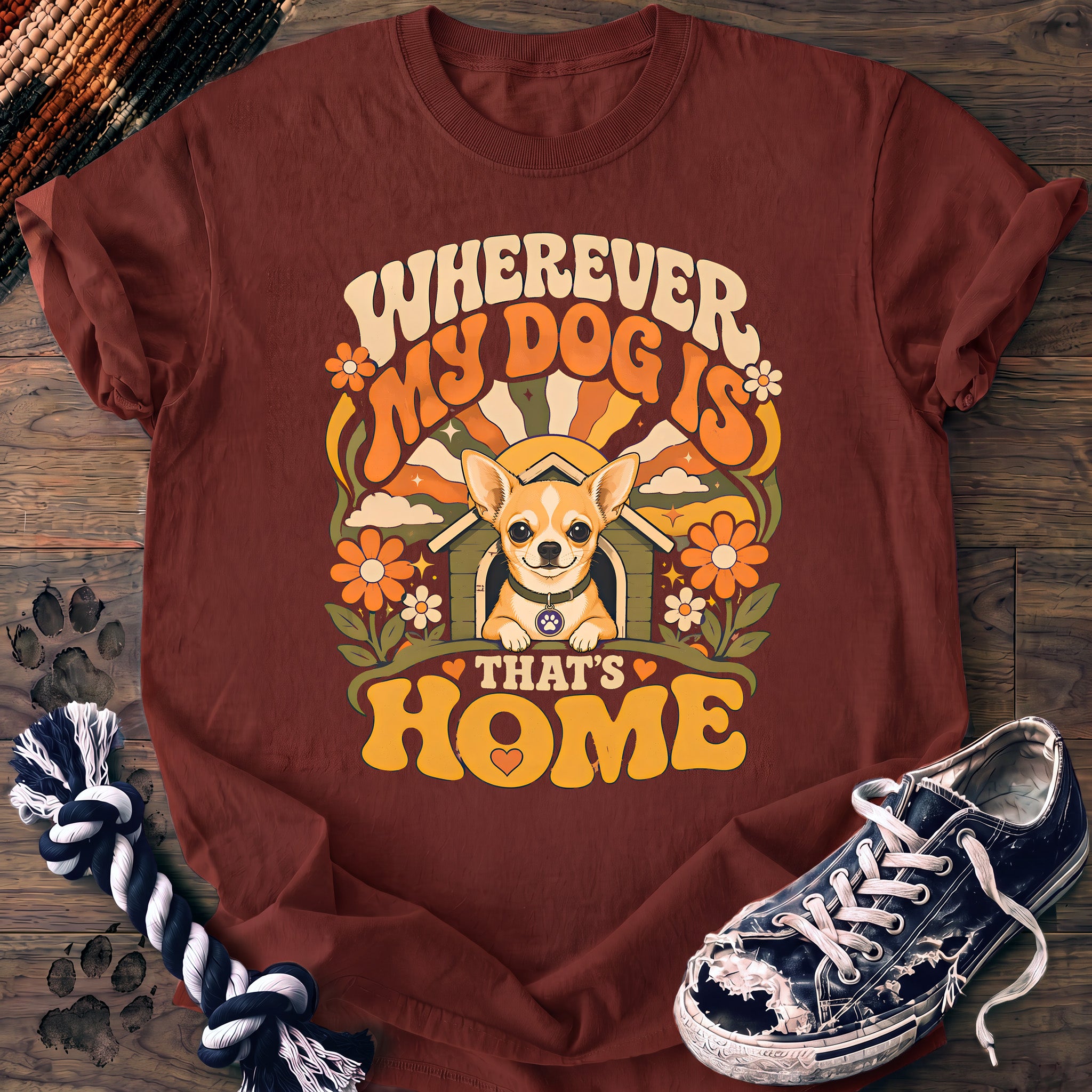 PAWSSION CLUB t-shirt in Brick color - SKU PC-0324