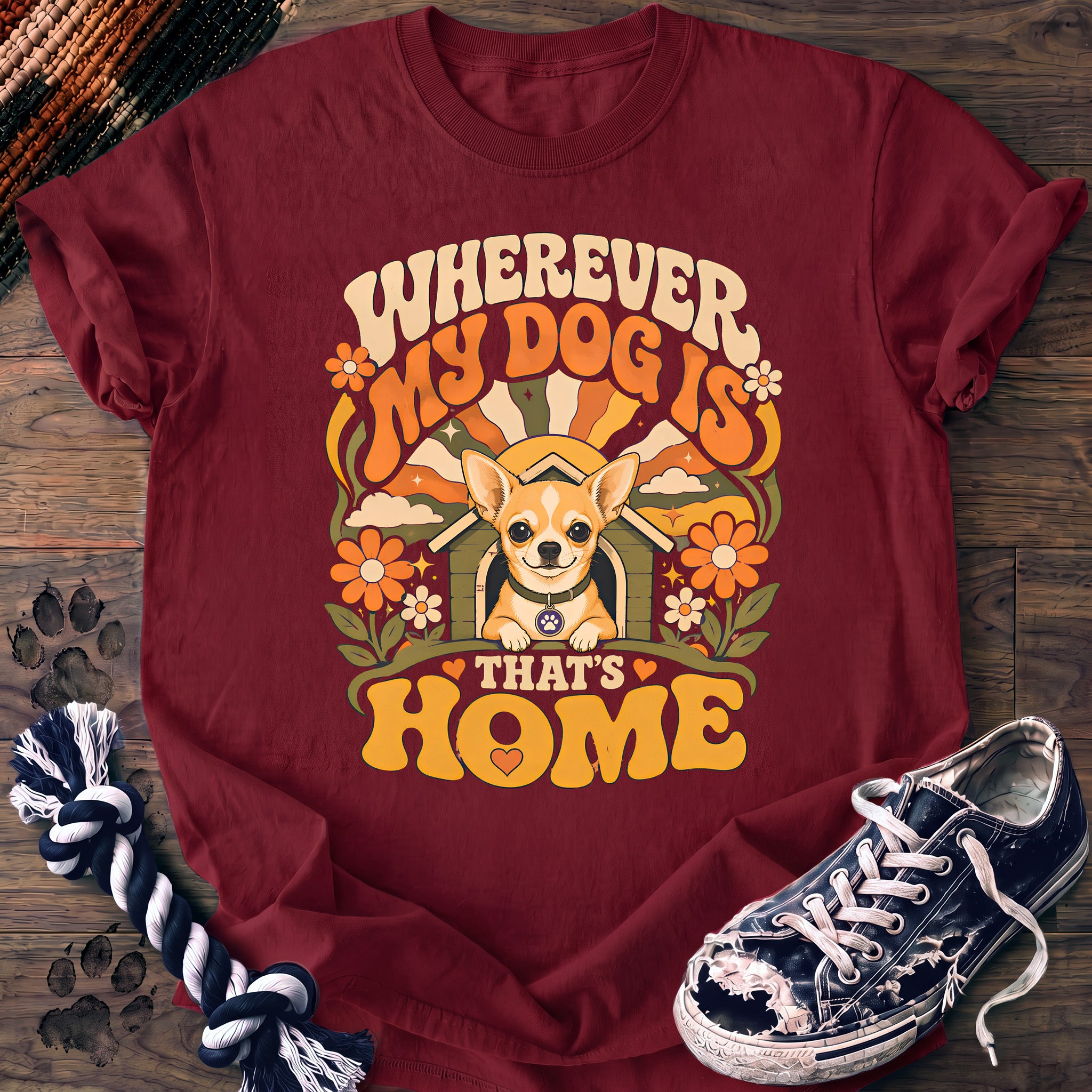 PAWSSION CLUB t-shirt in Crimson color - SKU PC-0324
