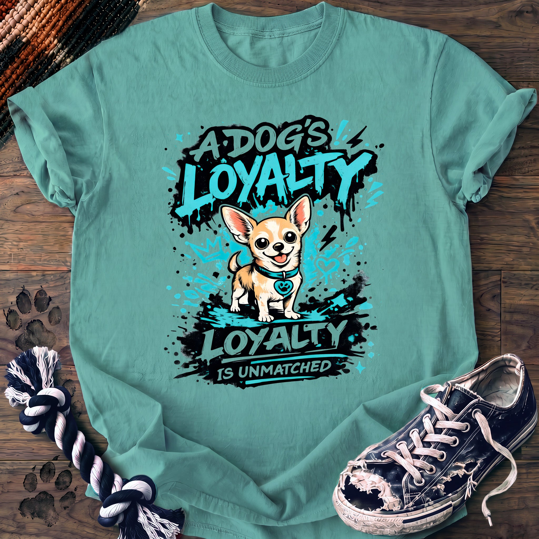 PAWSSION CLUB t-shirt in ChalkyMint color - SKU PC-0325
