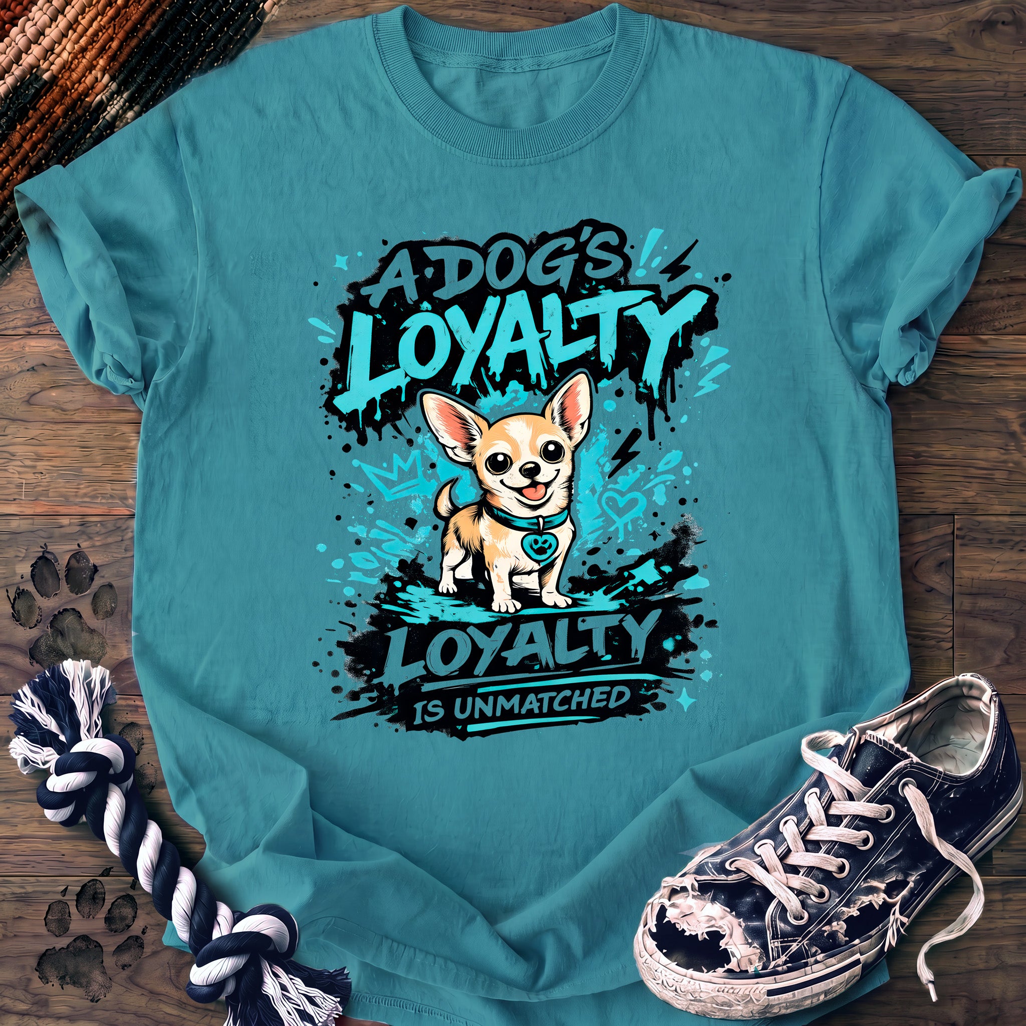 PAWSSION CLUB t-shirt in LagoonBlue color - SKU PC-0325