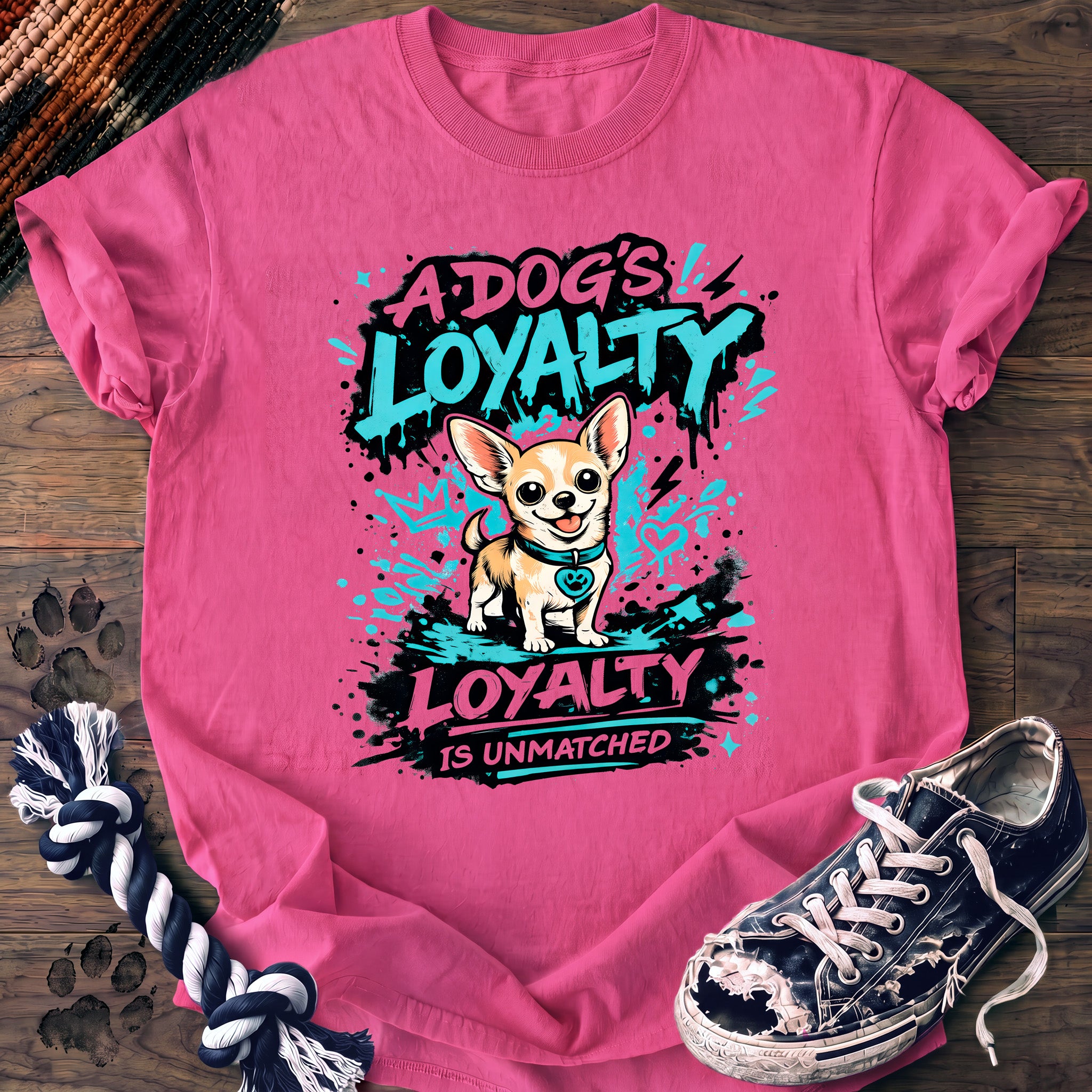 PAWSSION CLUB t-shirt in NeonPink color - SKU PC-0325