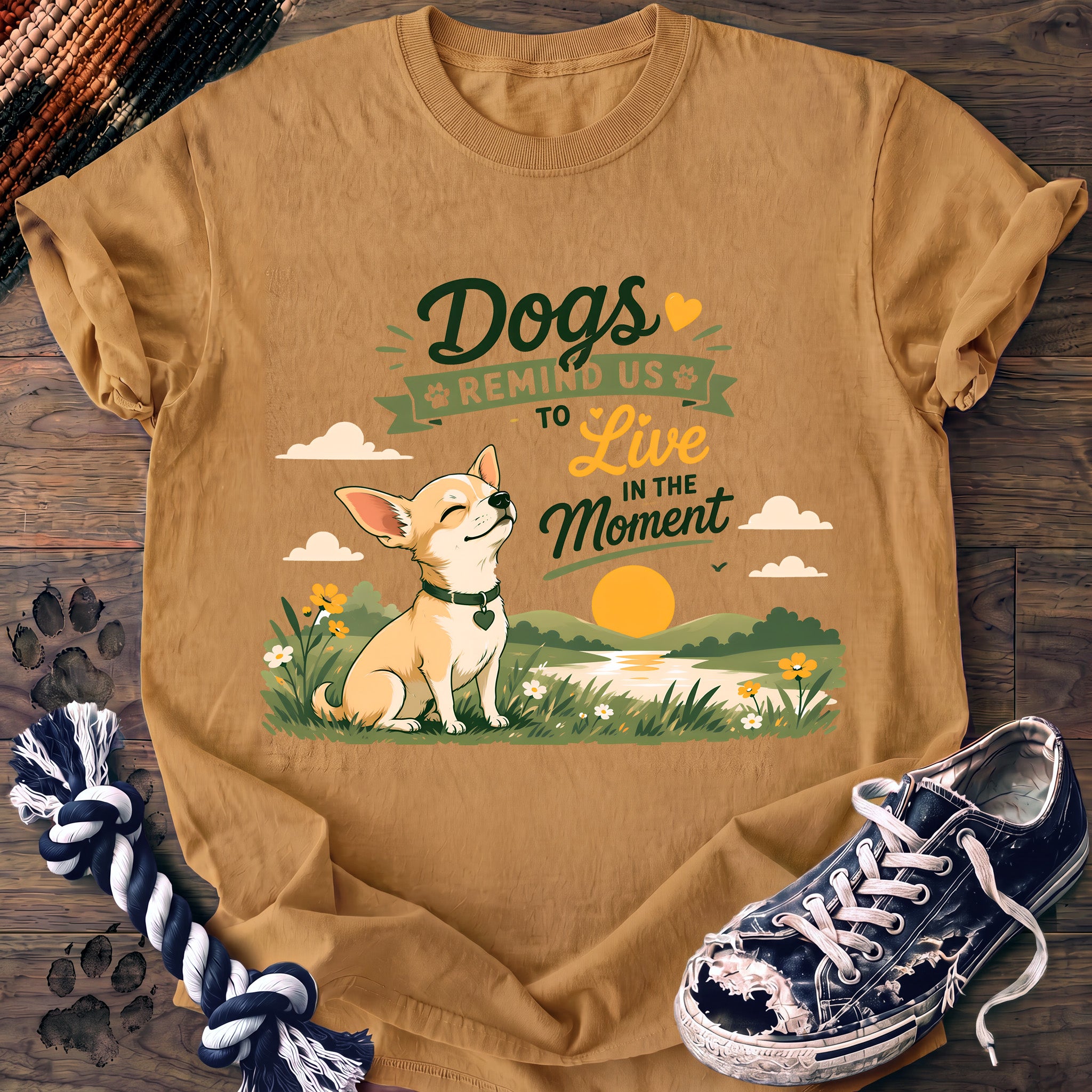 PAWSSION CLUB t-shirt in Mustard color - SKU PC-0326