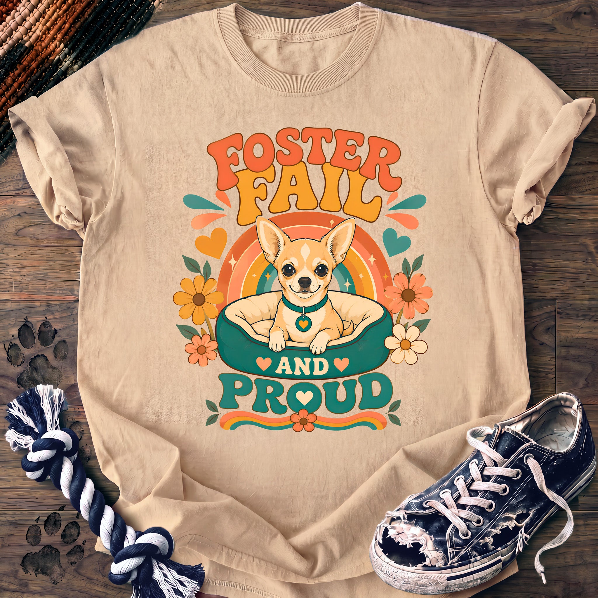 PAWSSION CLUB t-shirt in Ivory color - SKU PC-0328
