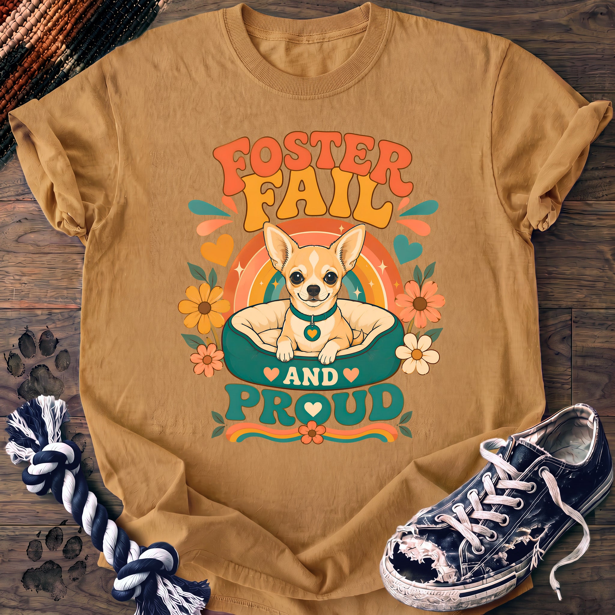 PAWSSION CLUB t-shirt in Mustard color - SKU PC-0328
