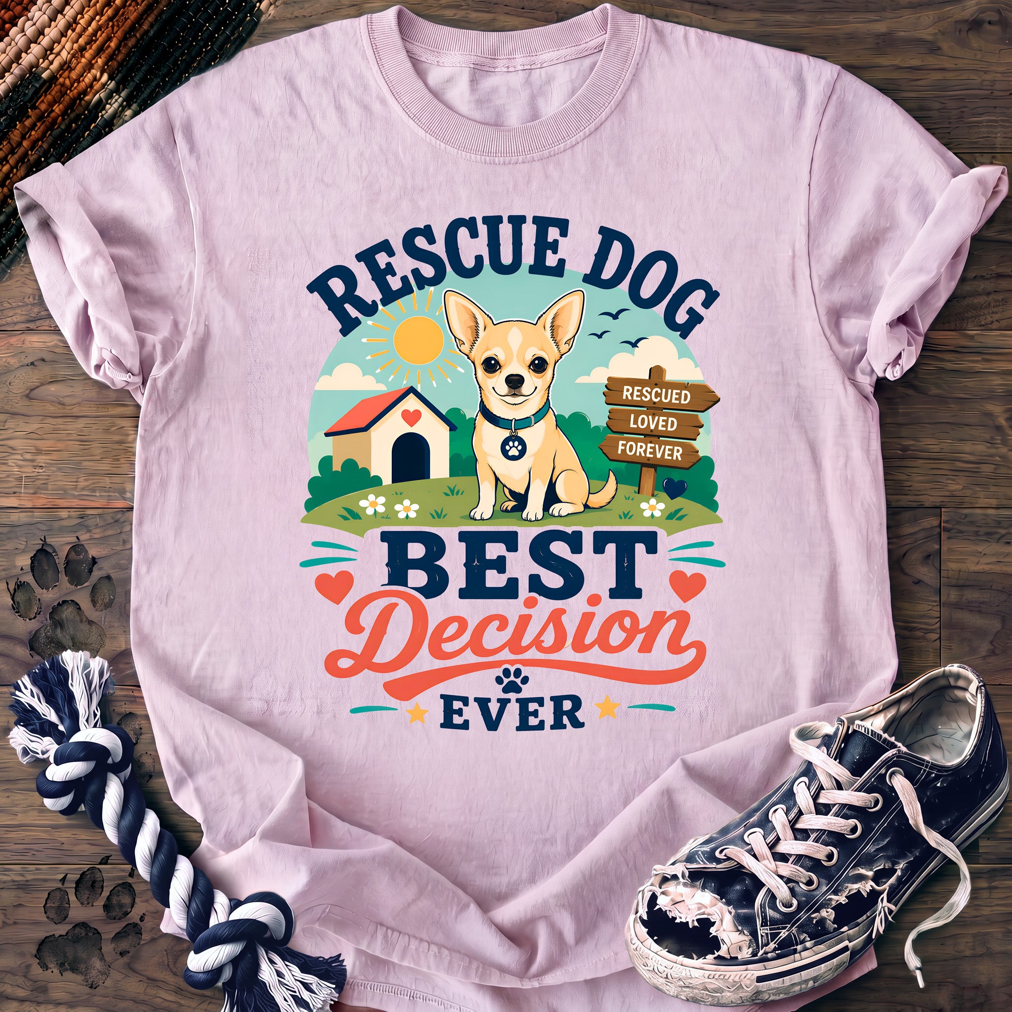 PAWSSION CLUB t-shirt in Blossom color - SKU PC-0329