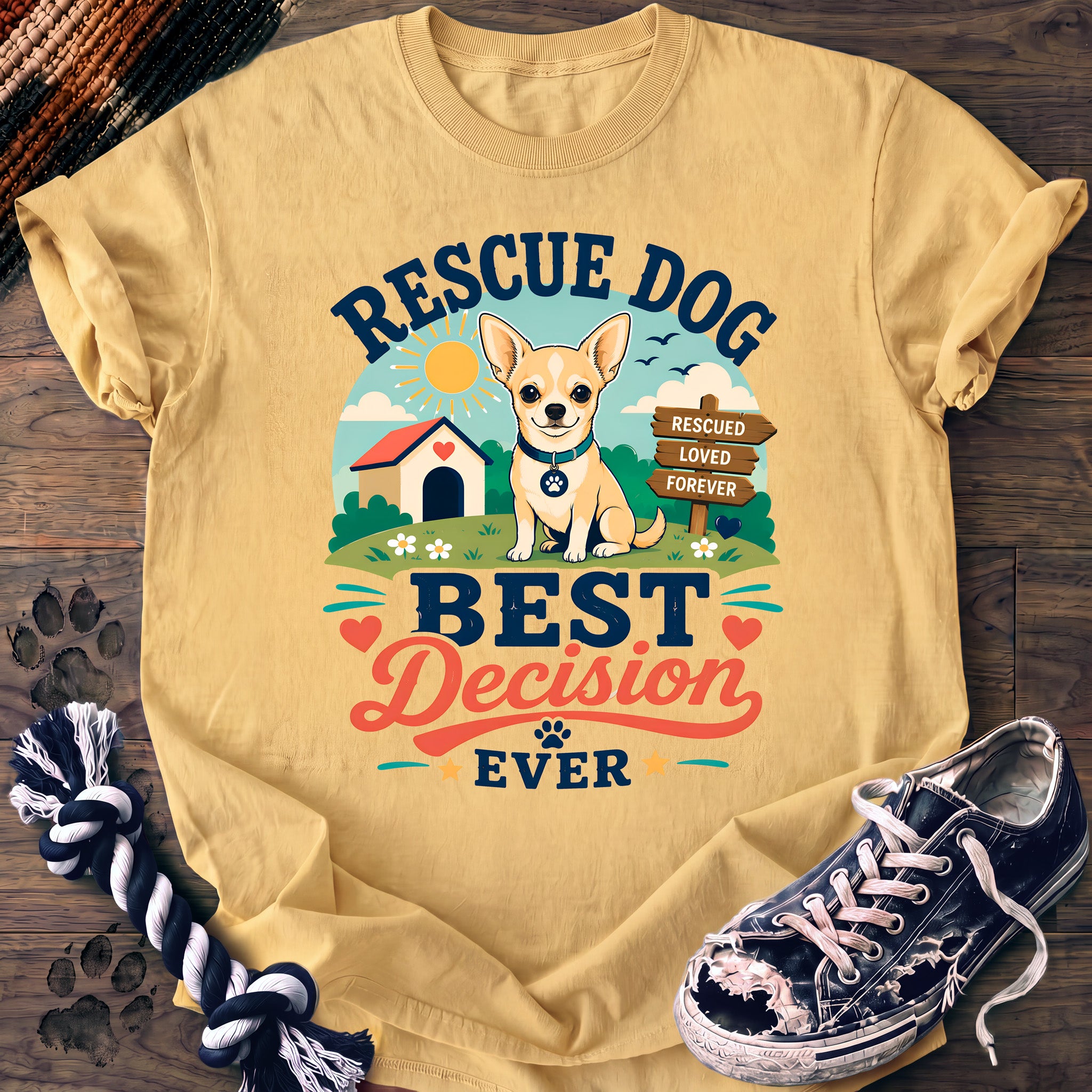 PAWSSION CLUB t-shirt in Butter color - SKU PC-0329