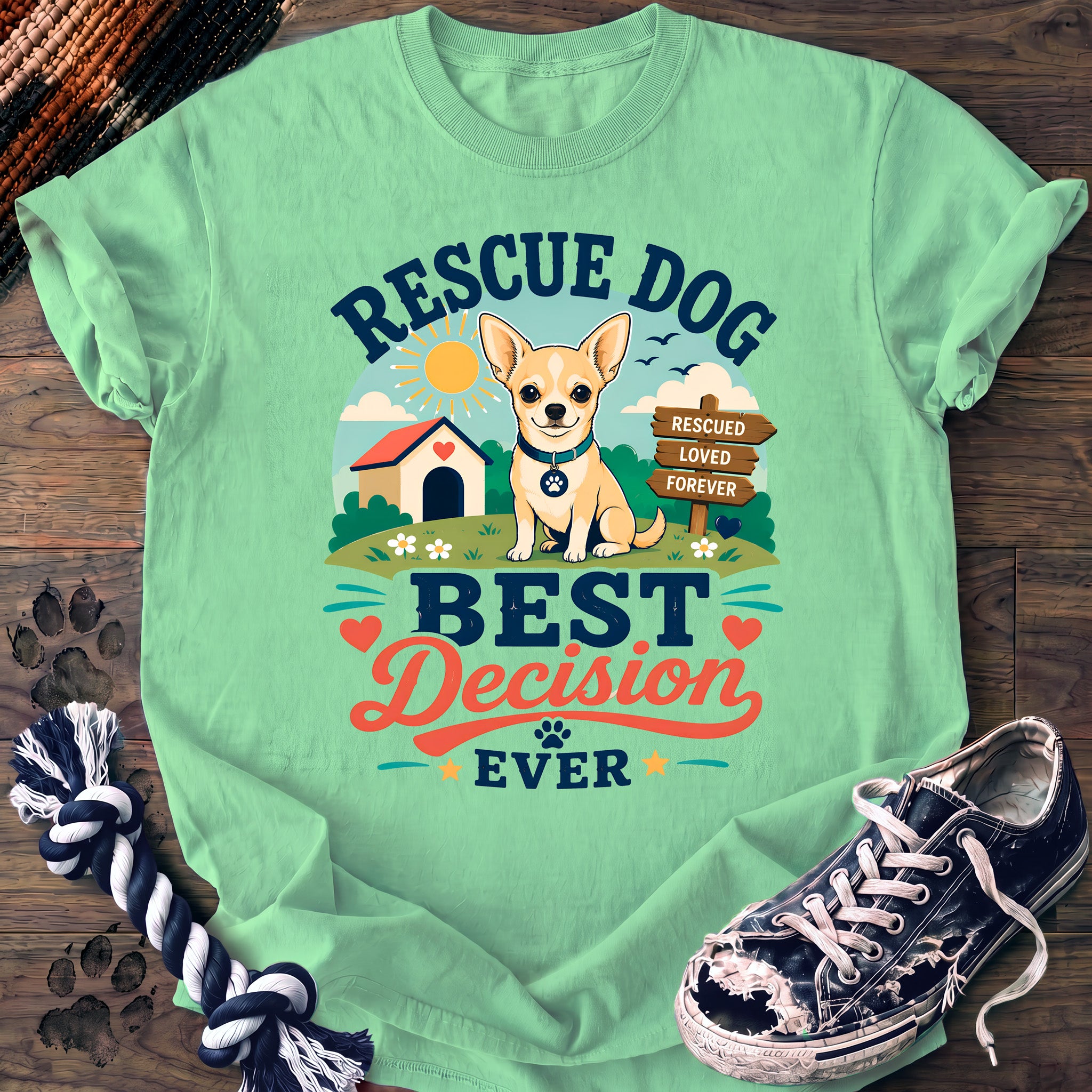 PAWSSION CLUB t-shirt in IslandReef color - SKU PC-0329