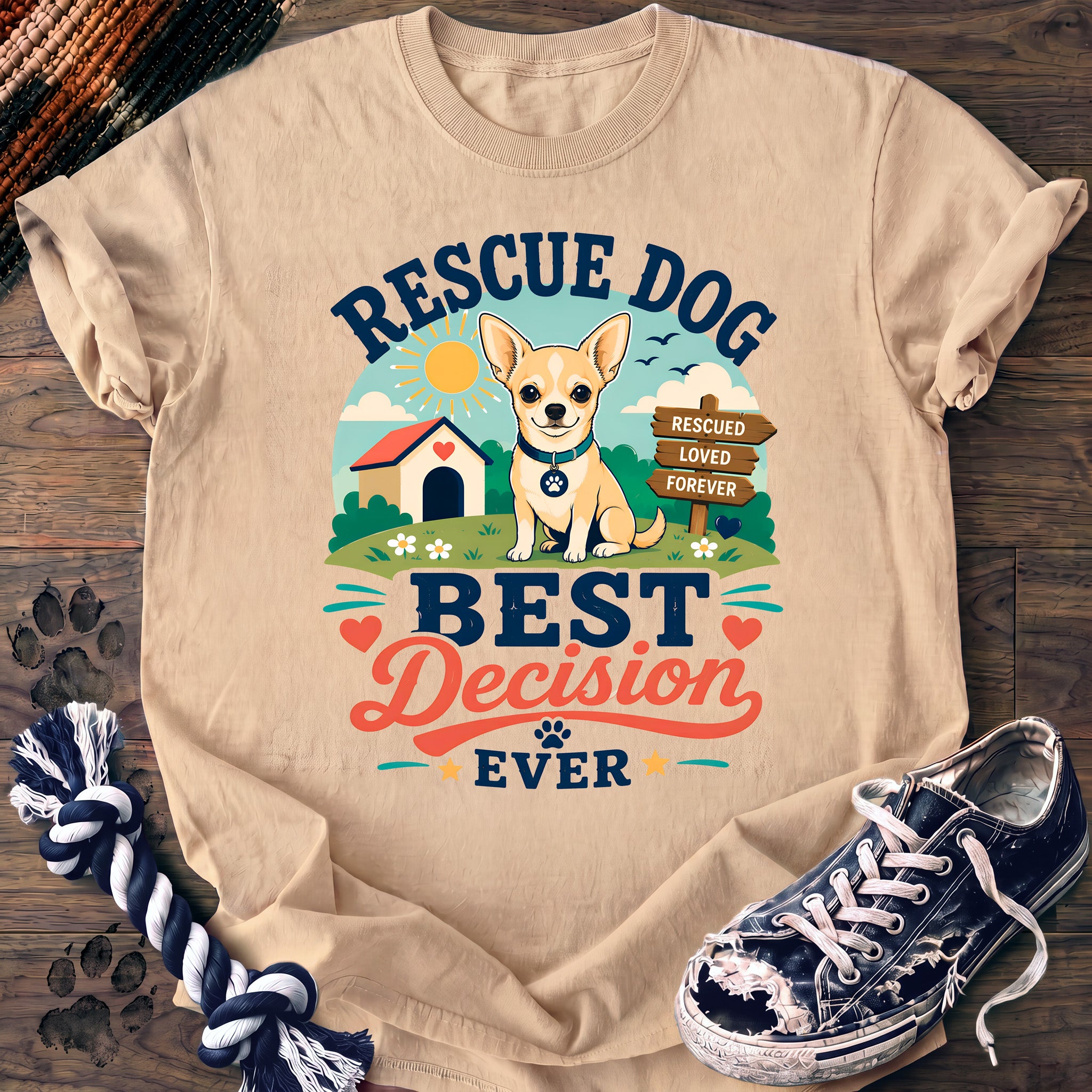 PAWSSION CLUB t-shirt in Ivory color - SKU PC-0329