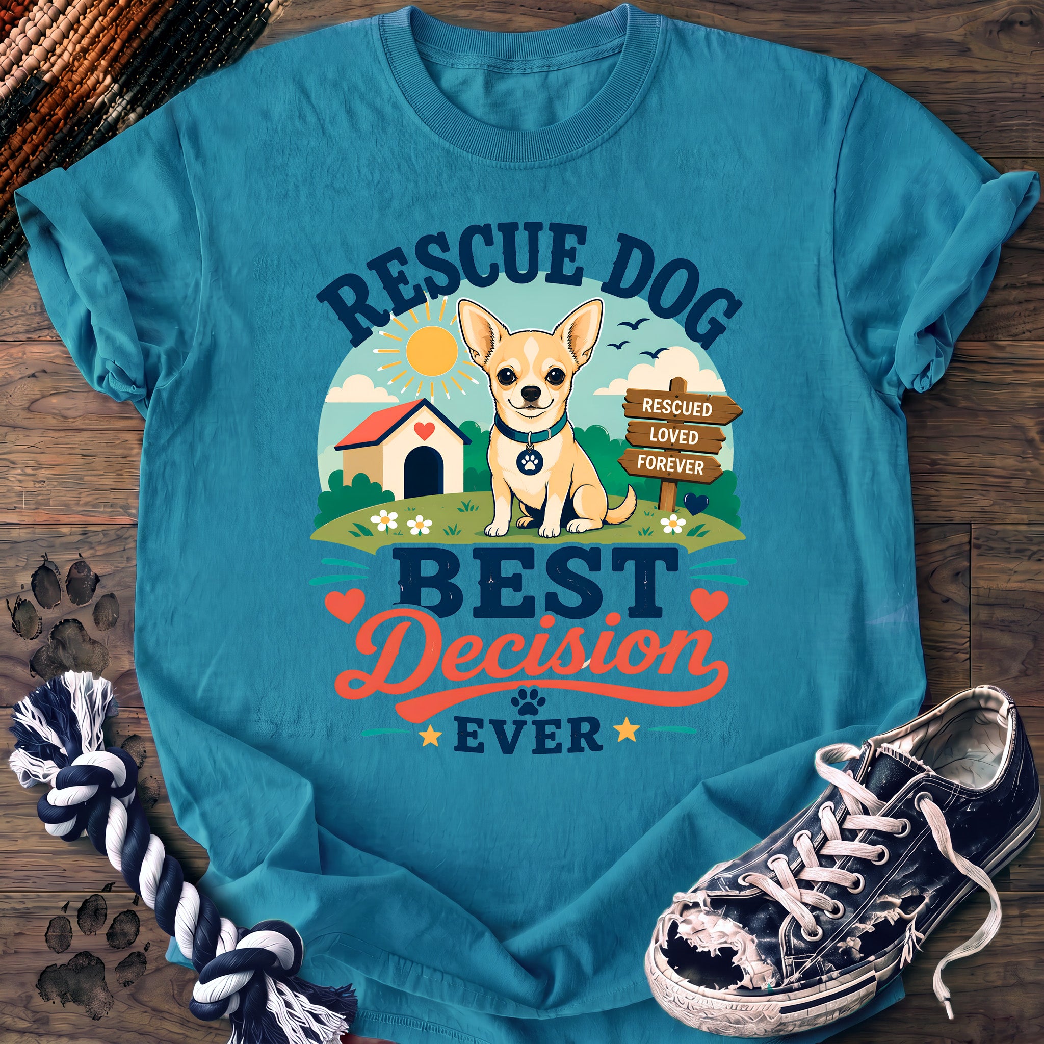 PAWSSION CLUB t-shirt in Sapphire color - SKU PC-0329