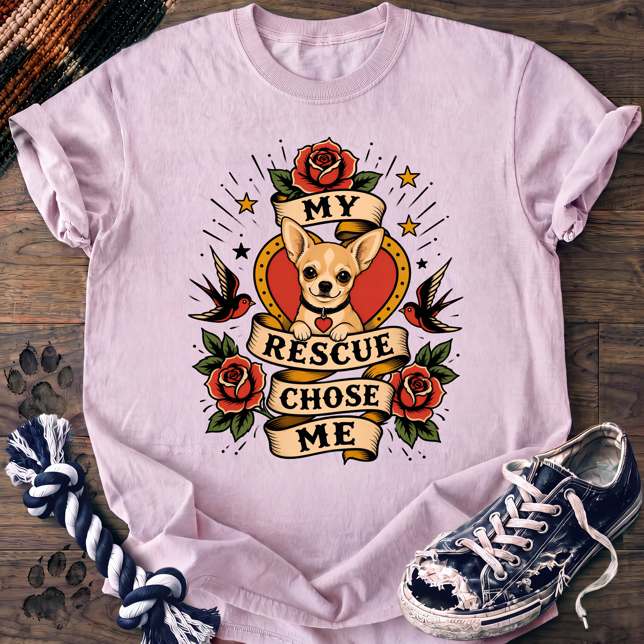 PAWSSION CLUB t-shirt in Blossom color - SKU PC-0330