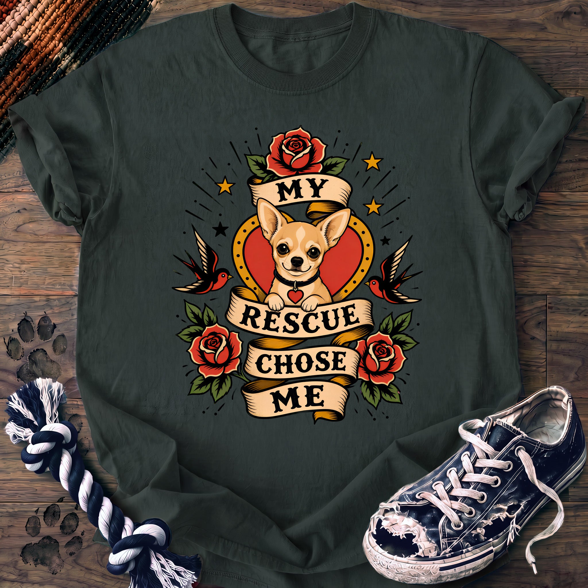 PAWSSION CLUB t-shirt in BlueSpruce color - SKU PC-0330