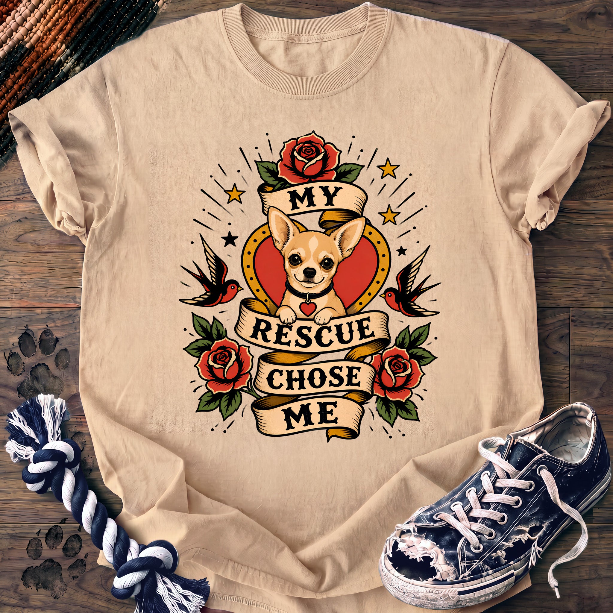 PAWSSION CLUB t-shirt in Ivory color - SKU PC-0330