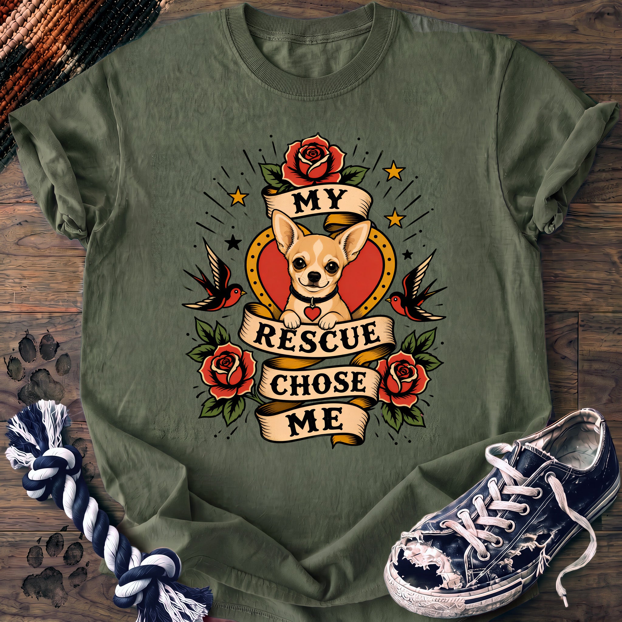 PAWSSION CLUB t-shirt in LightGreen color - SKU PC-0330