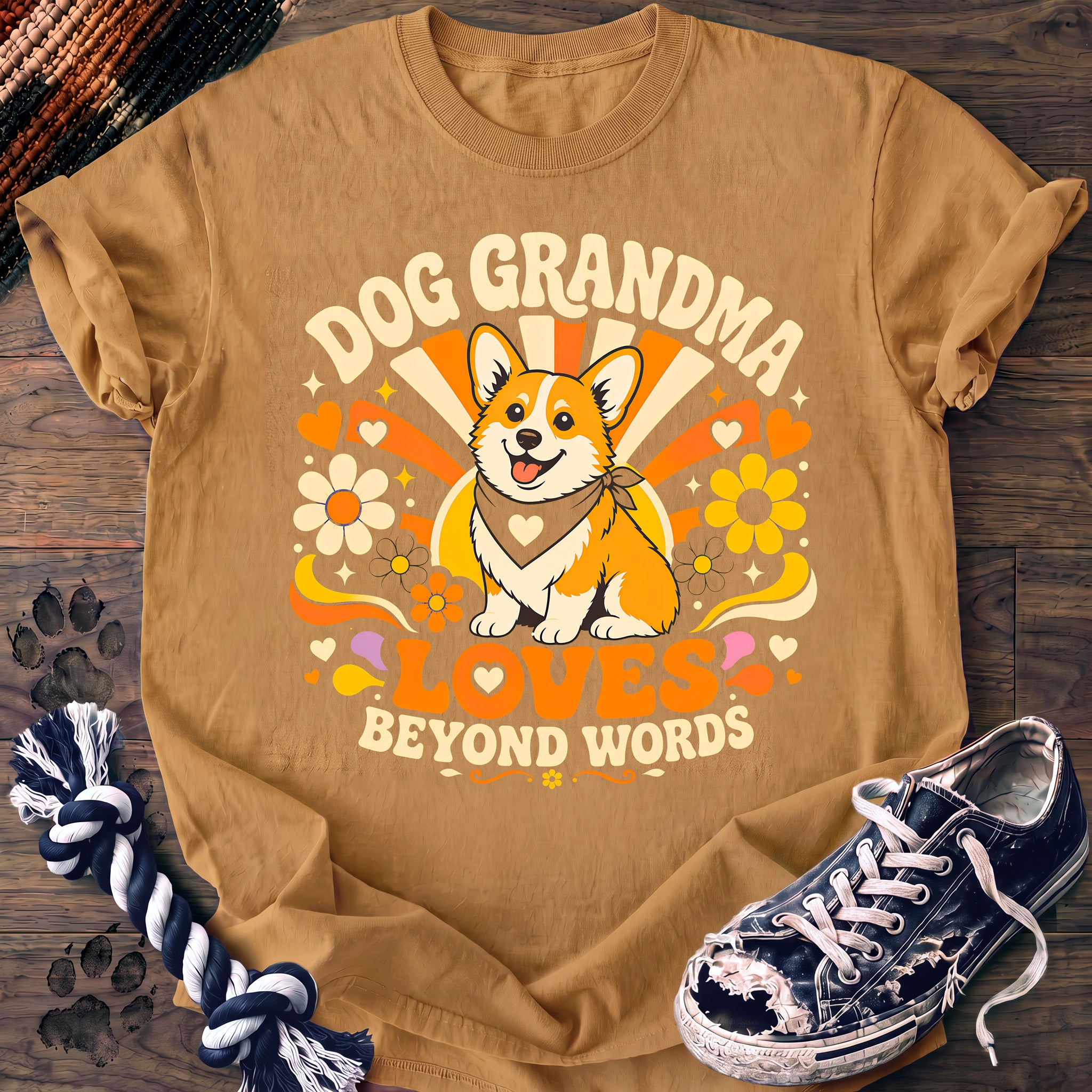 PAWSSION CLUB t-shirt in Mustard color - SKU PC-0331