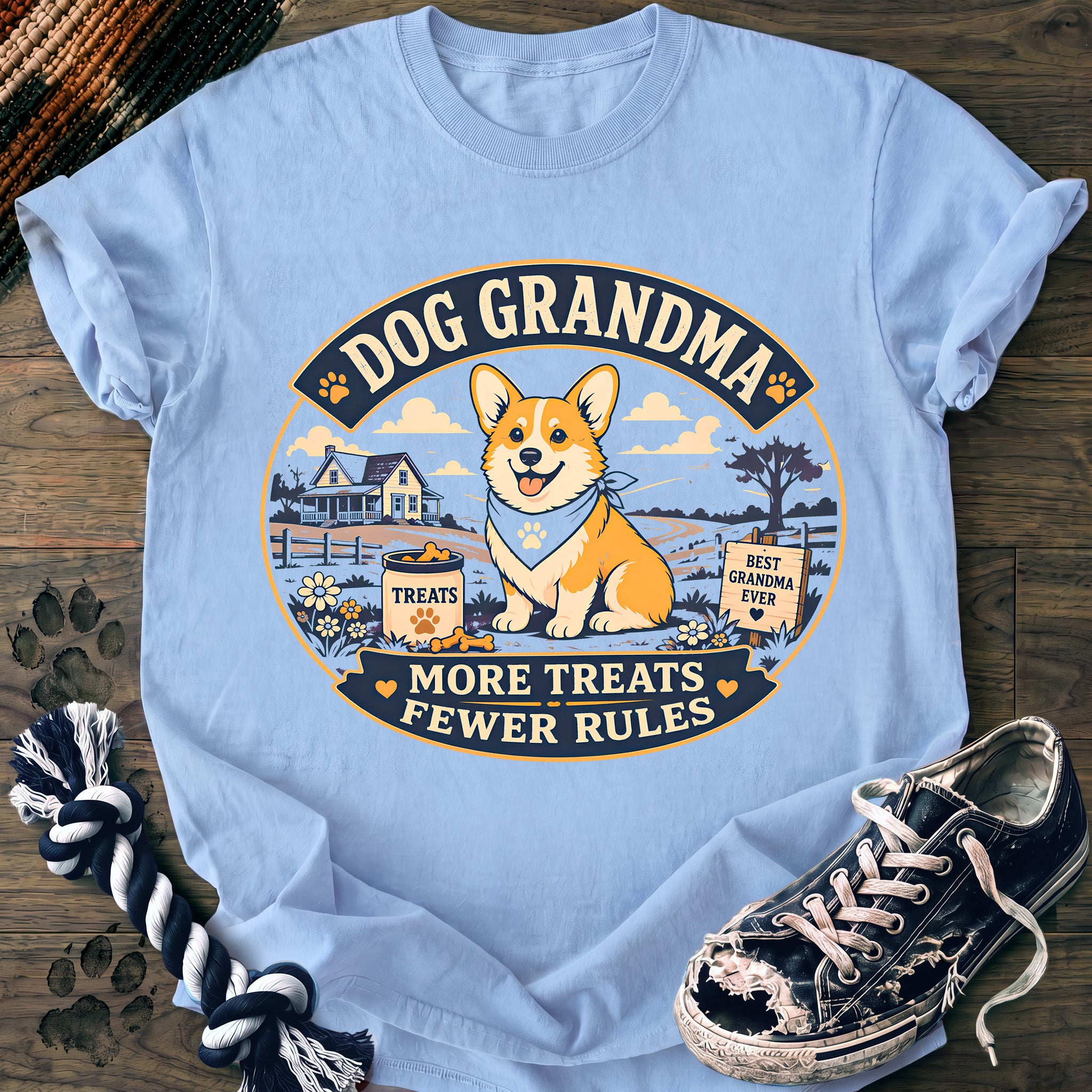 PAWSSION CLUB t-shirt in Chambray color - SKU PC-0332