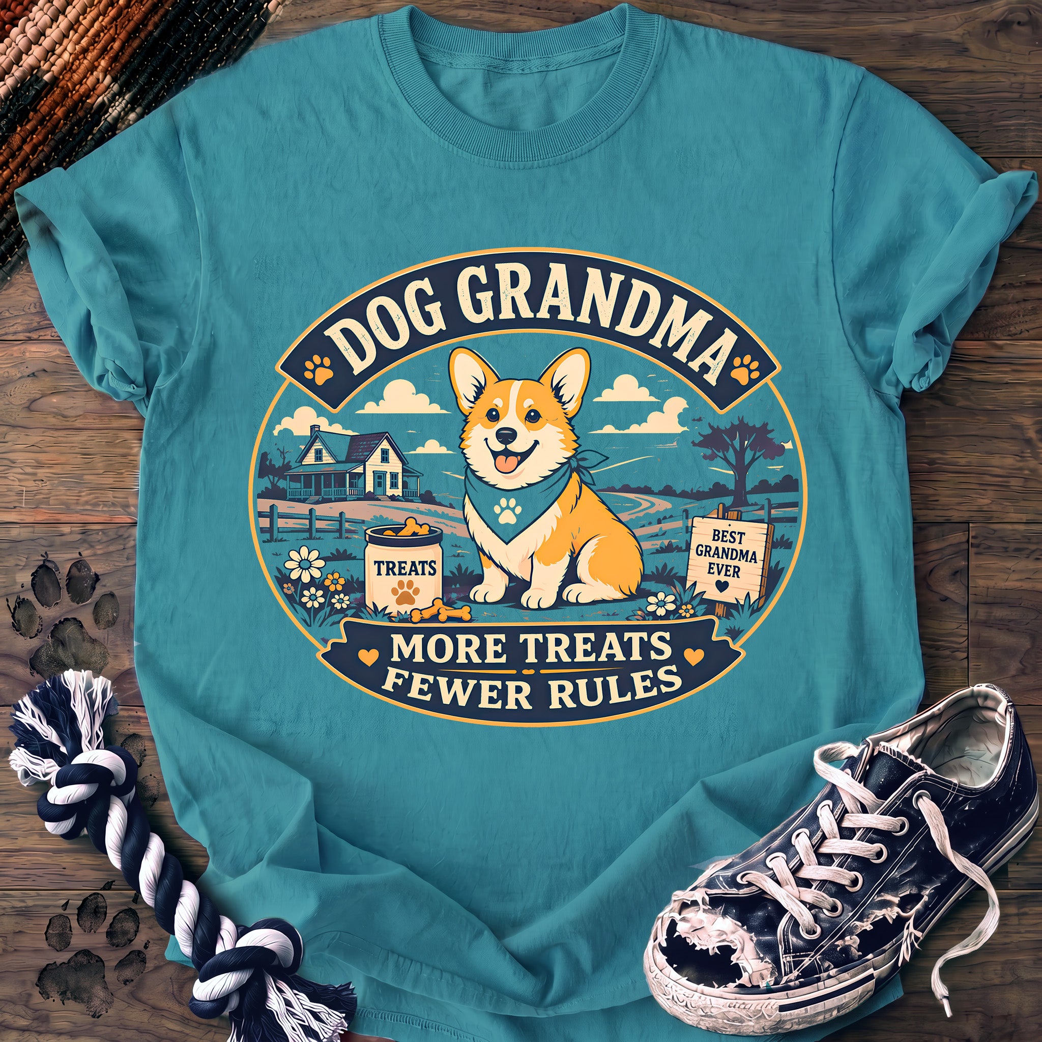 PAWSSION CLUB t-shirt in LagoonBlue color - SKU PC-0332