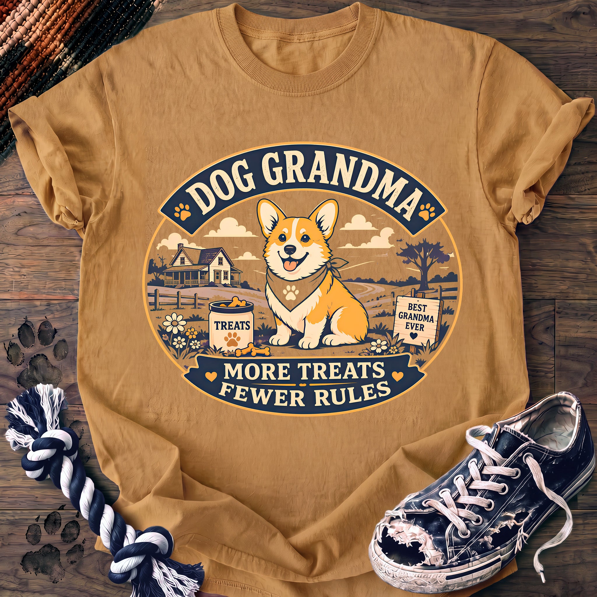 PAWSSION CLUB t-shirt in Mustard color - SKU PC-0332