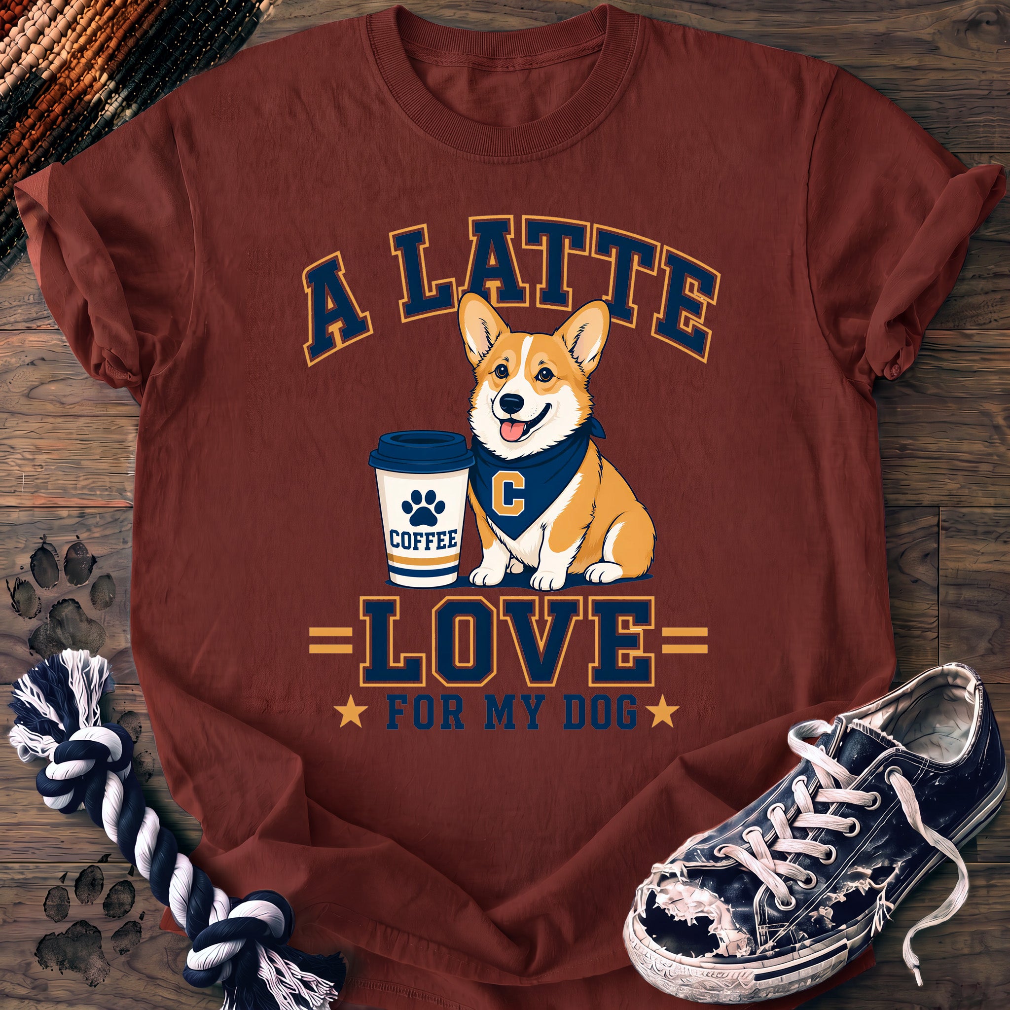 PAWSSION CLUB t-shirt in Brick color - SKU PC-0335