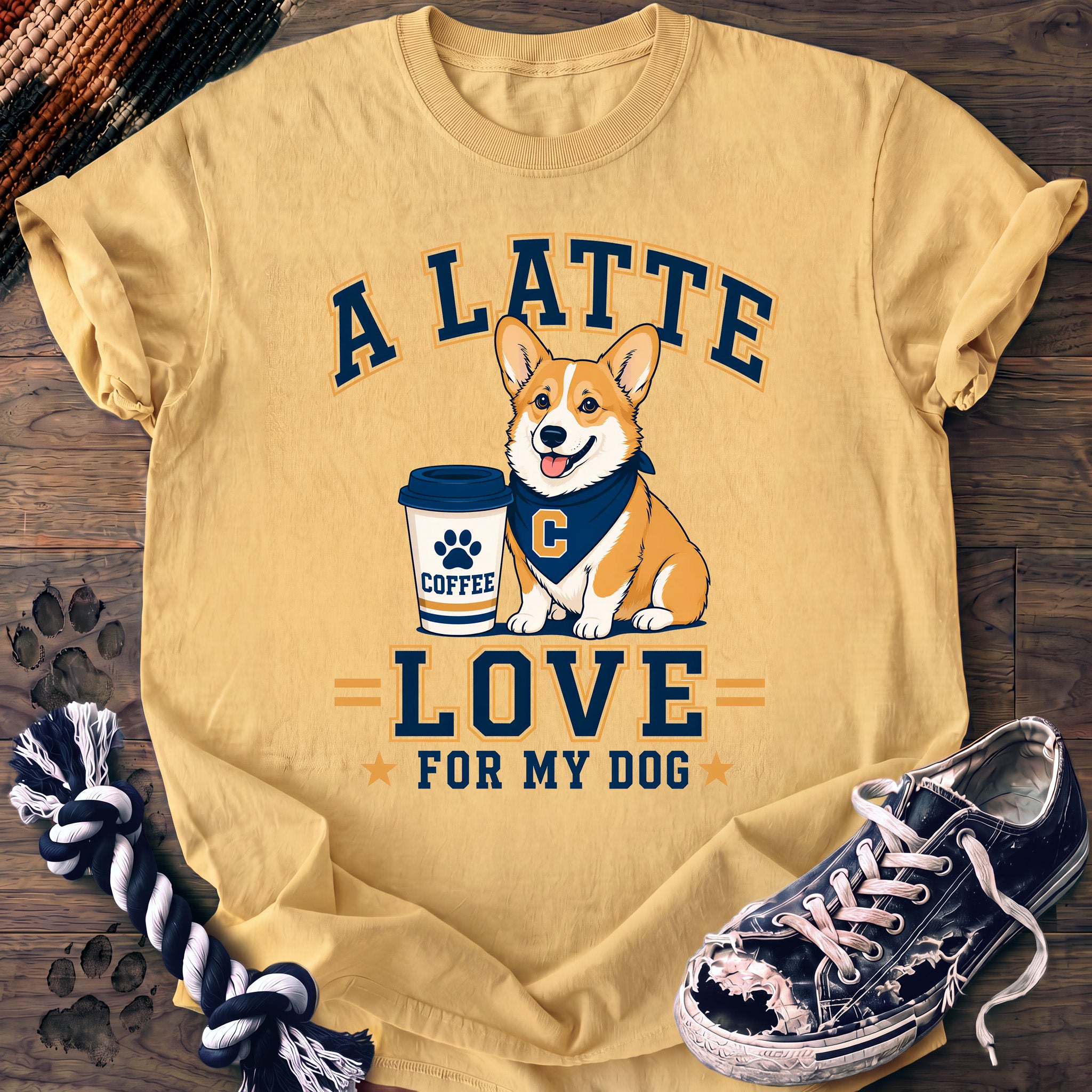 PAWSSION CLUB t-shirt in Butter color - SKU PC-0335