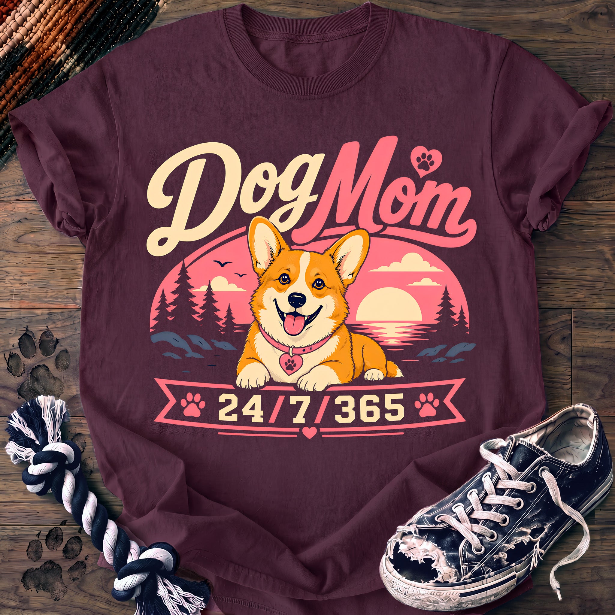 PAWSSION CLUB t-shirt in Berry color - SKU PC-0338