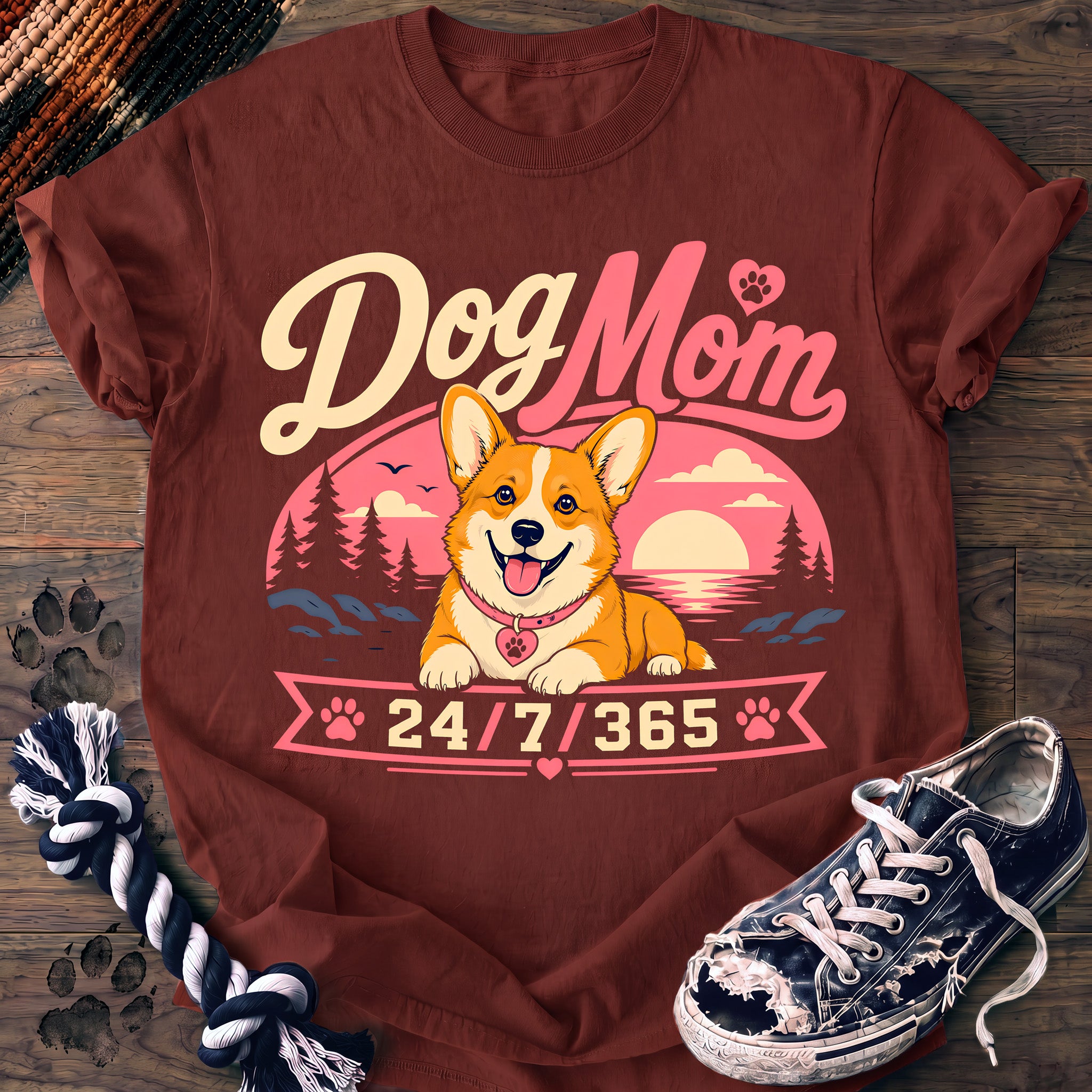 PAWSSION CLUB t-shirt in Brick color - SKU PC-0338