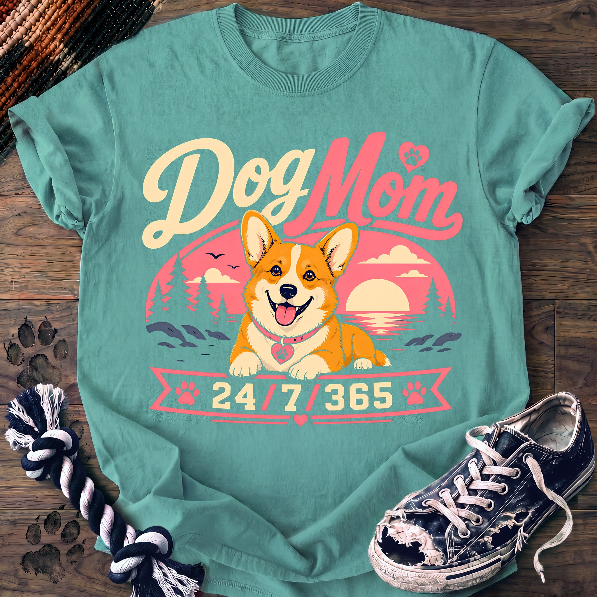 PAWSSION CLUB t-shirt in ChalkyMint color - SKU PC-0338