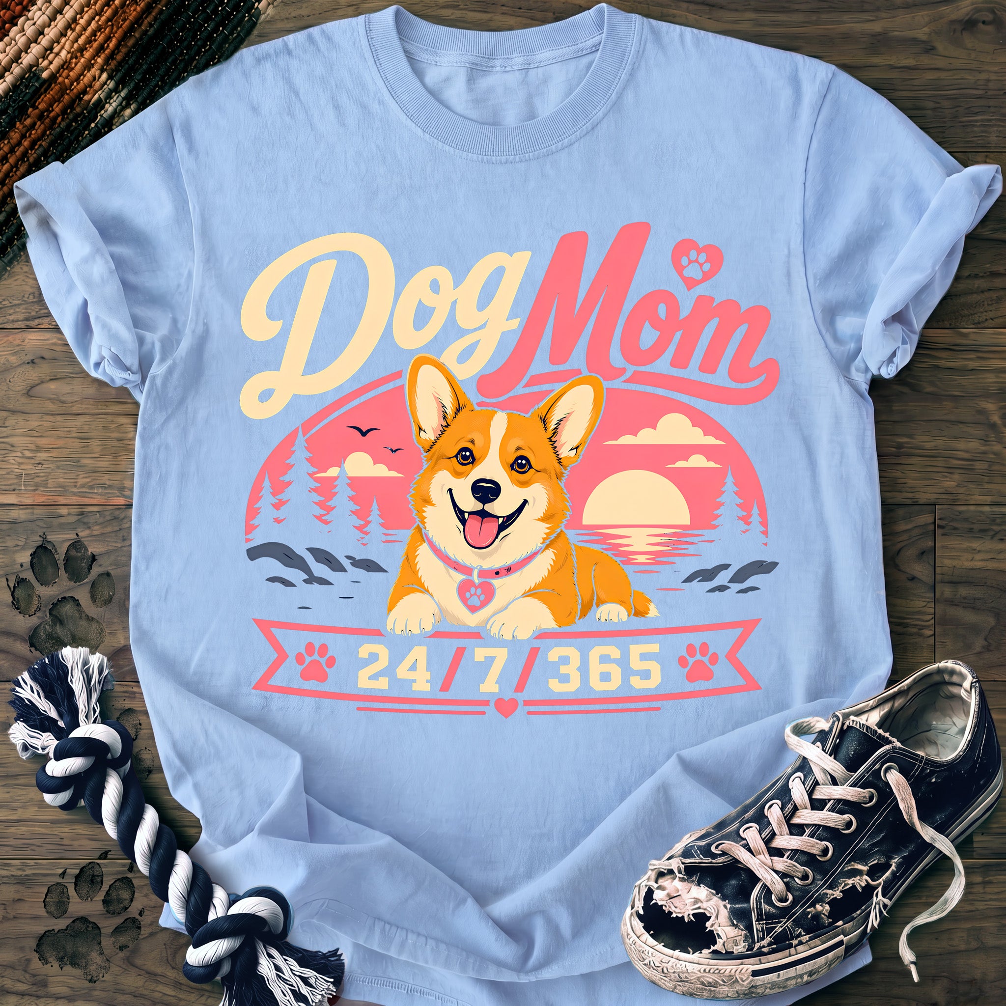 PAWSSION CLUB t-shirt in Chambray color - SKU PC-0338