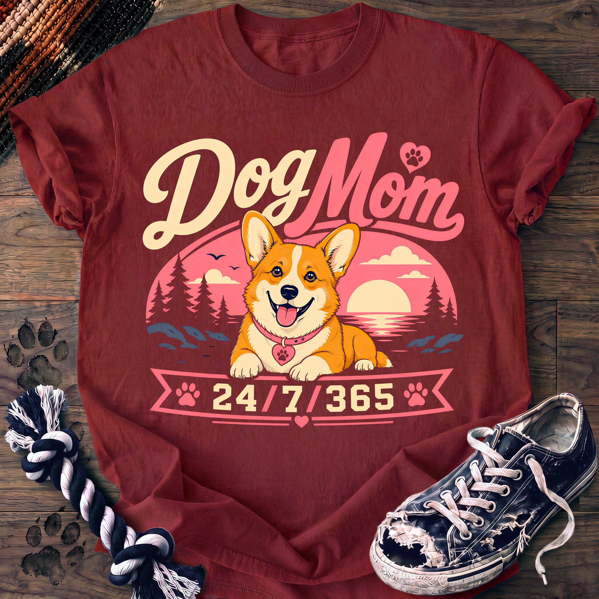 PAWSSION CLUB t-shirt in Chili color - SKU PC-0338