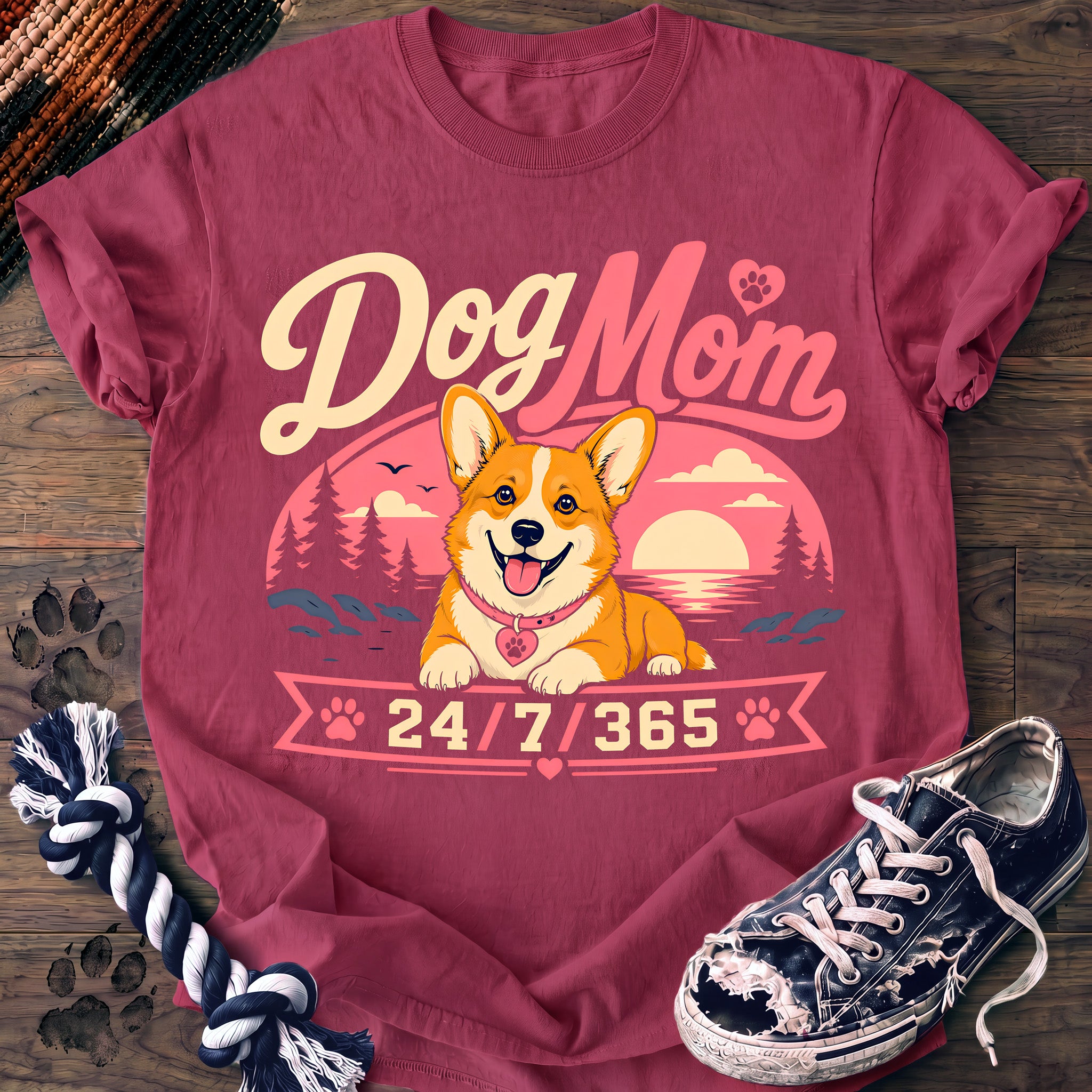 PAWSSION CLUB t-shirt in Crunchberry color - SKU PC-0338