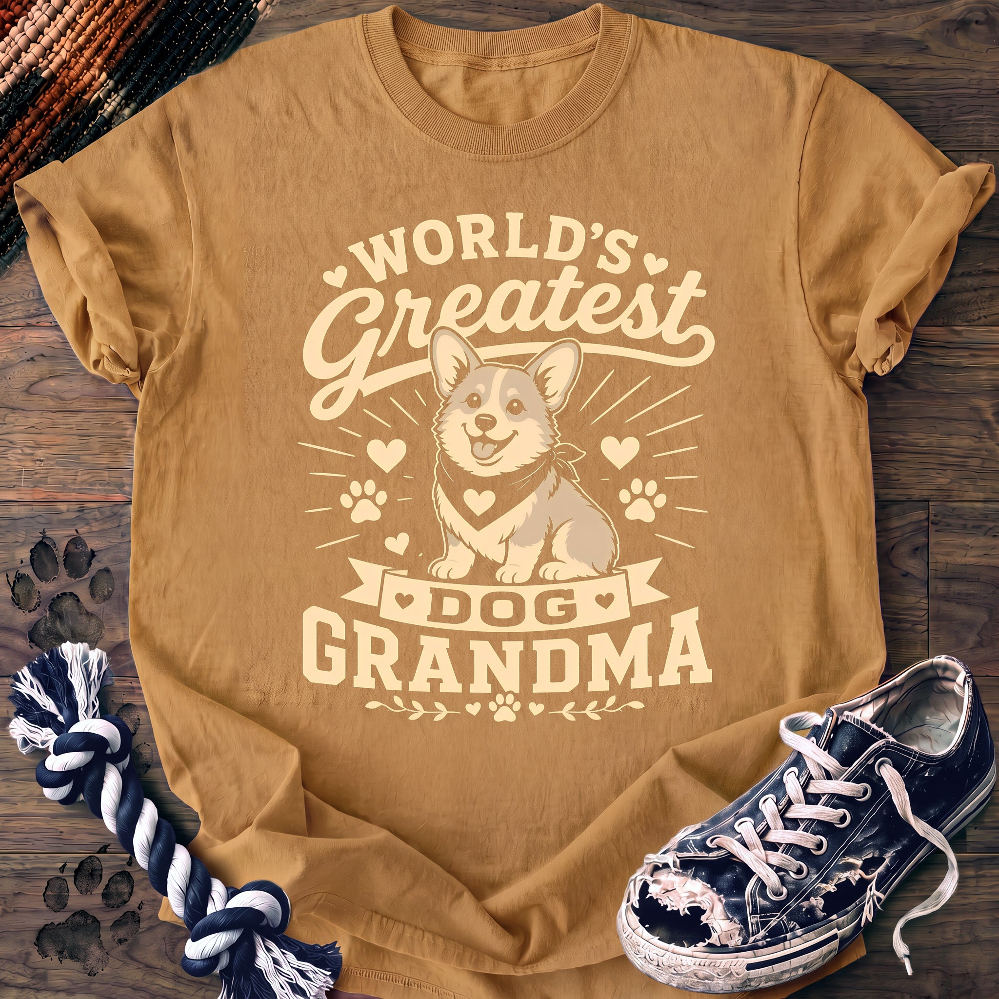 PAWSSION CLUB t-shirt in Mustard color - SKU PC-0339