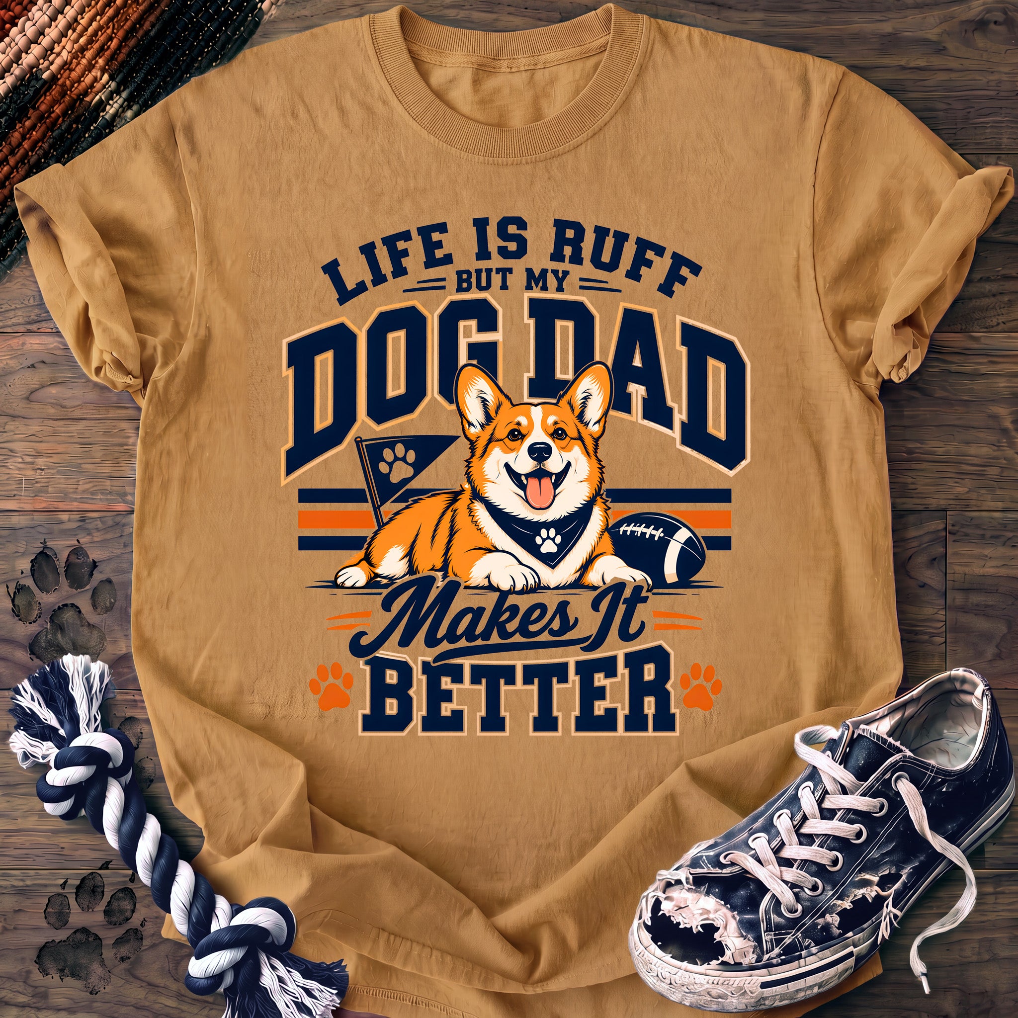PAWSSION CLUB t-shirt in Mustard color - SKU PC-0340