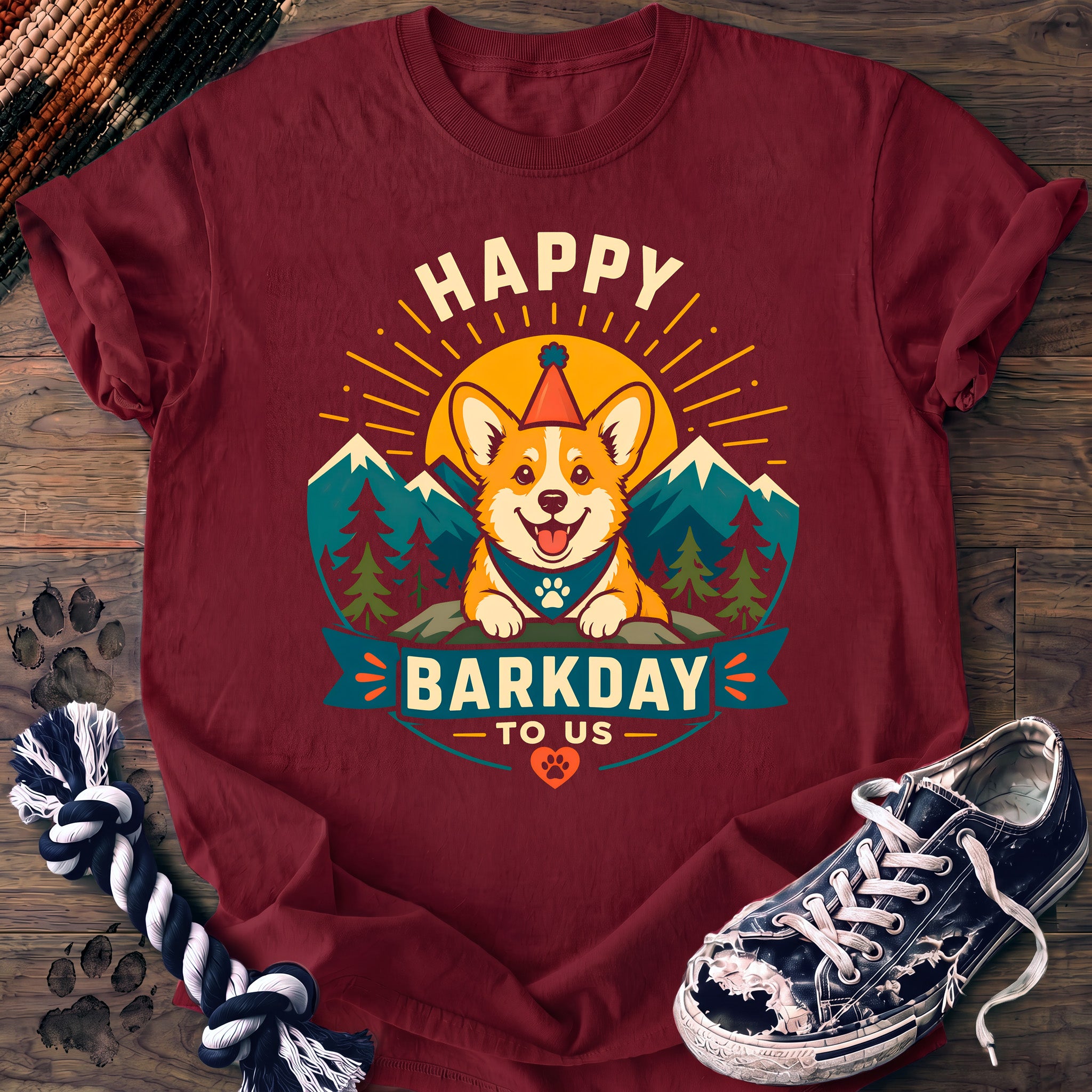 PAWSSION CLUB t-shirt in Crimson color - SKU PC-0341