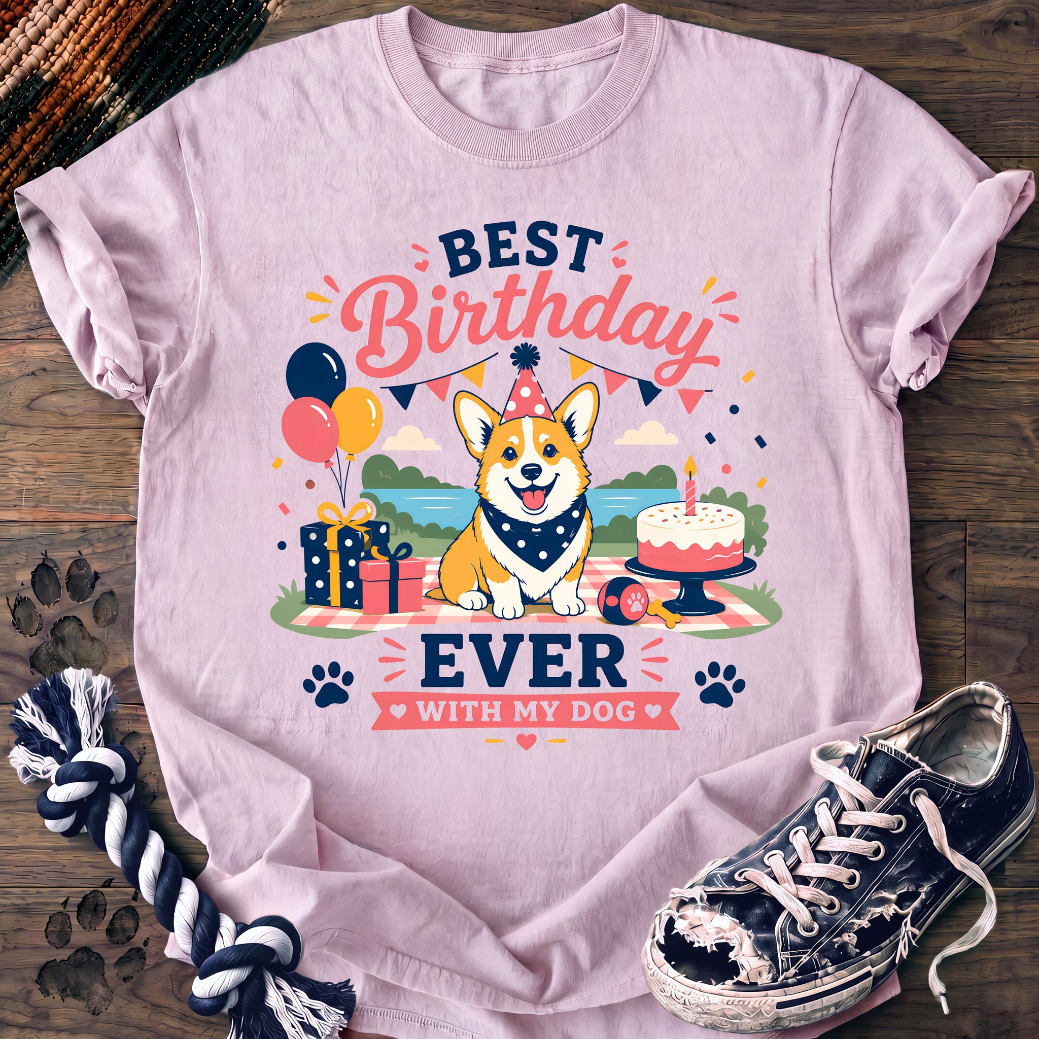 PAWSSION CLUB t-shirt in Blossom color - SKU PC-0342
