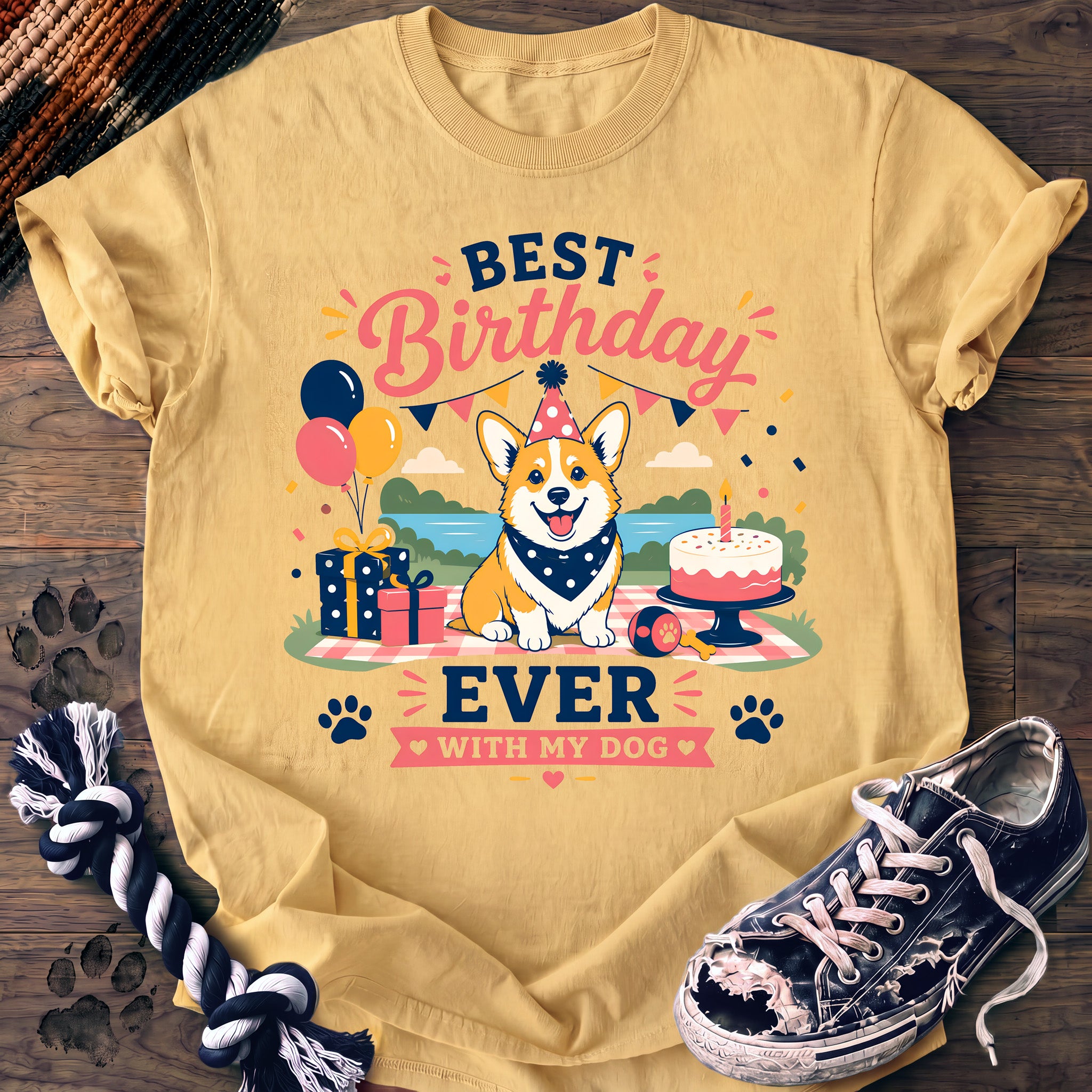 PAWSSION CLUB t-shirt in Butter color - SKU PC-0342