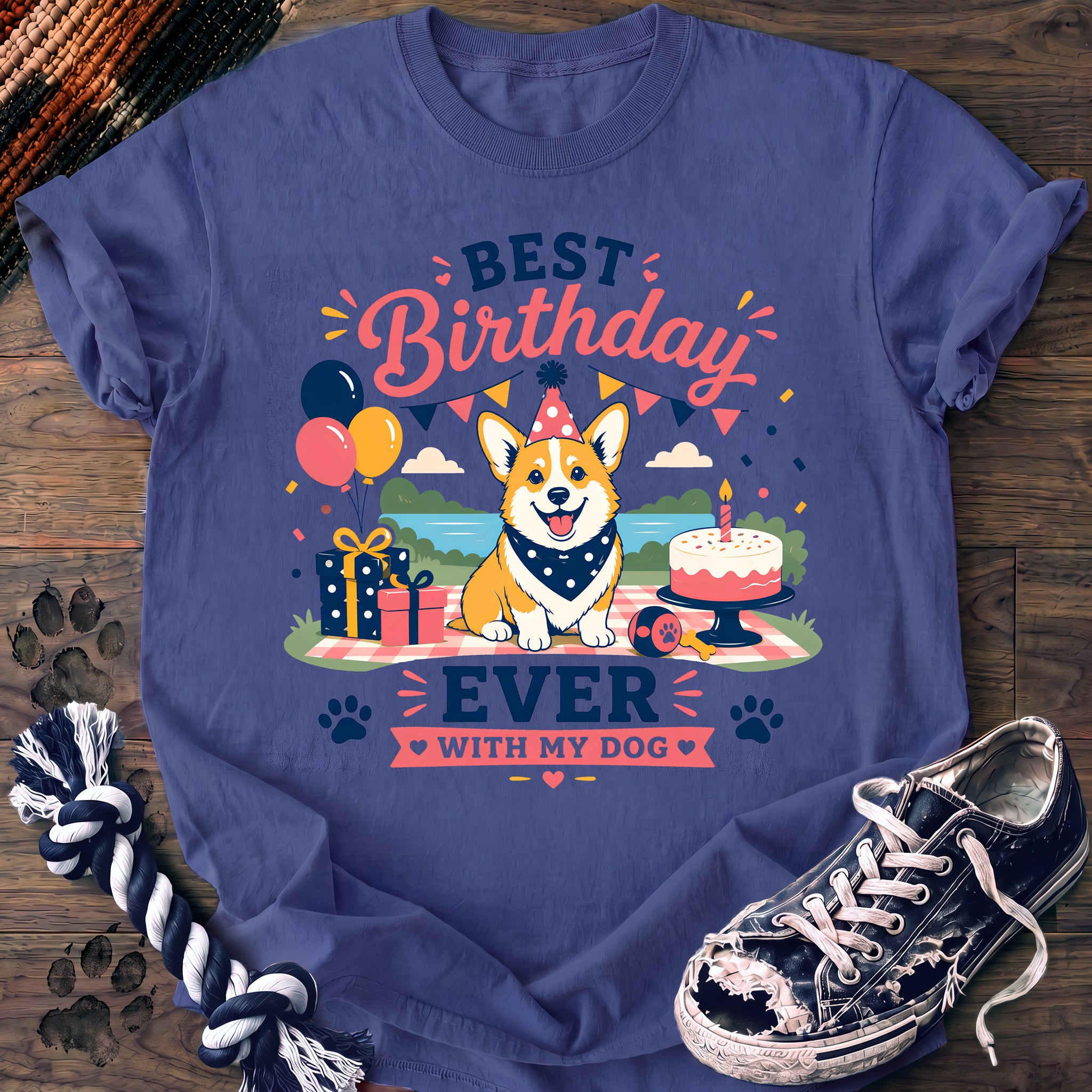 PAWSSION CLUB t-shirt in FloBlue color - SKU PC-0342