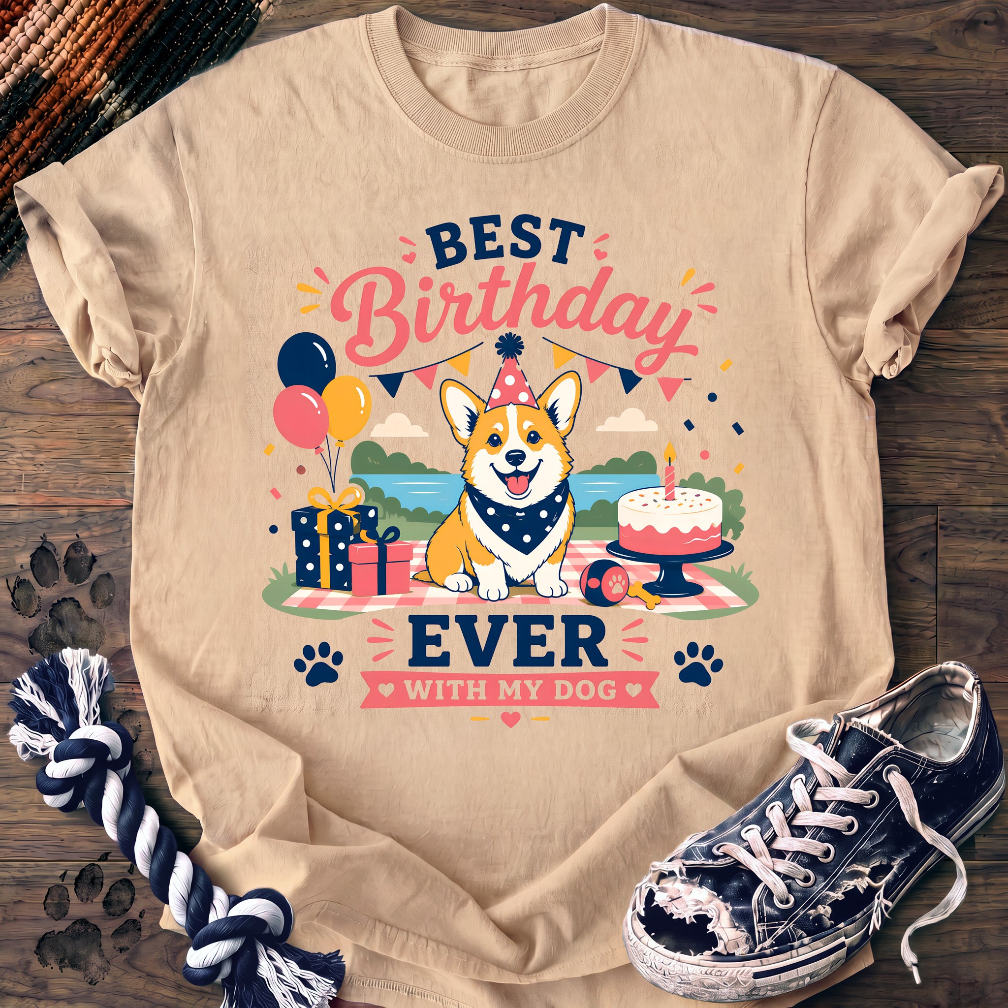 PAWSSION CLUB t-shirt in Ivory color - SKU PC-0342