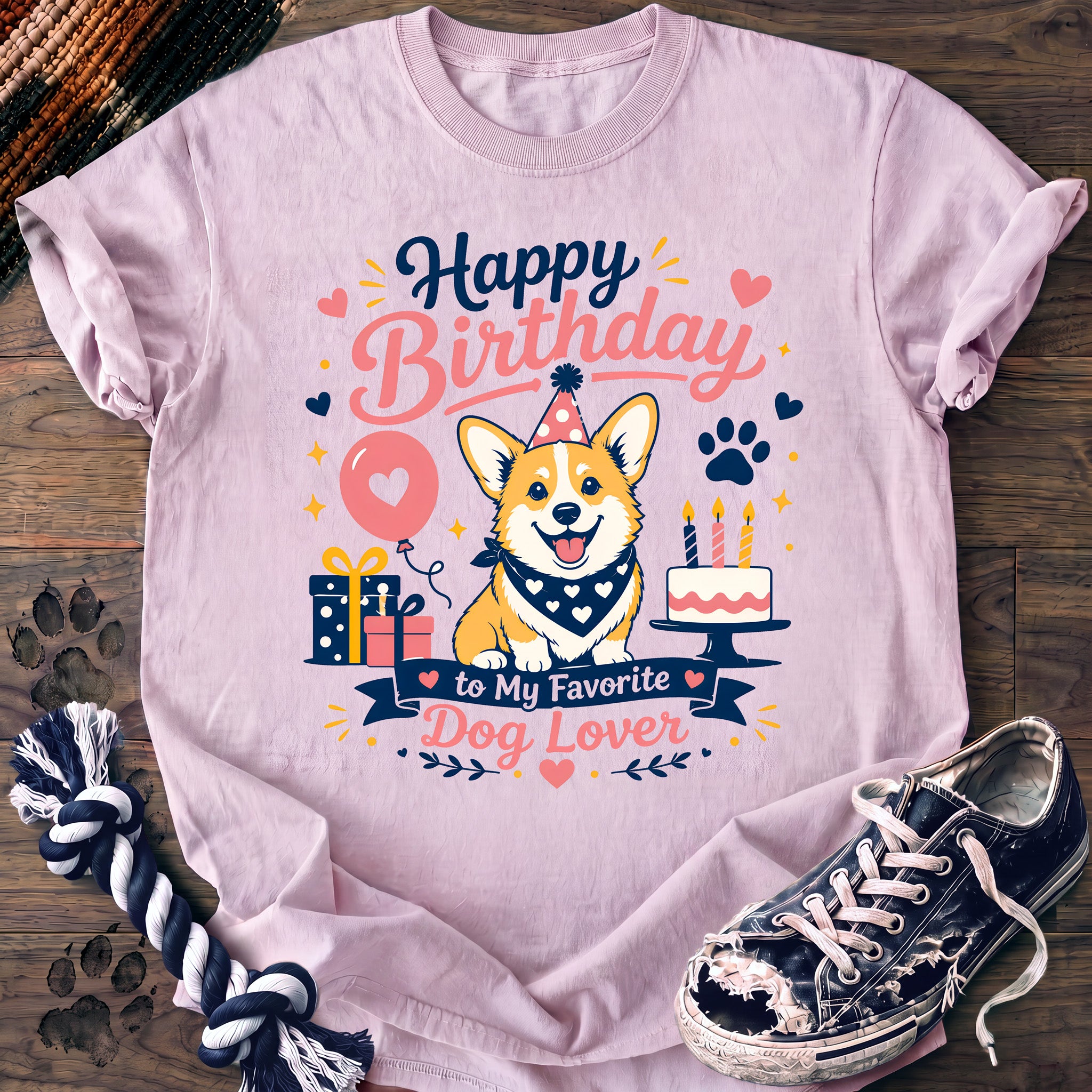 PAWSSION CLUB t-shirt in Blossom color - SKU PC-0343