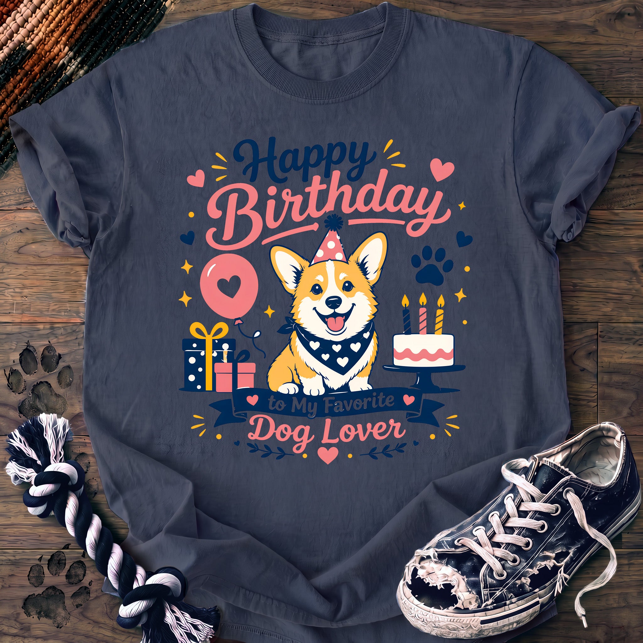 PAWSSION CLUB t-shirt in BlueJean color - SKU PC-0343