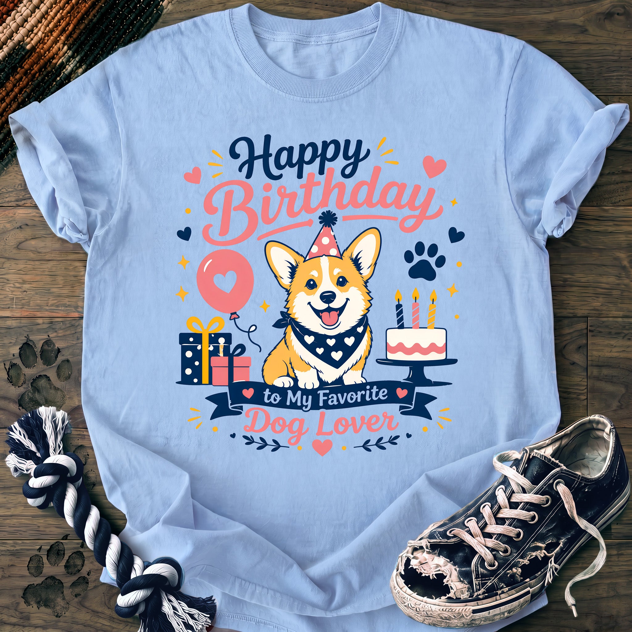 PAWSSION CLUB t-shirt in Chambray color - SKU PC-0343