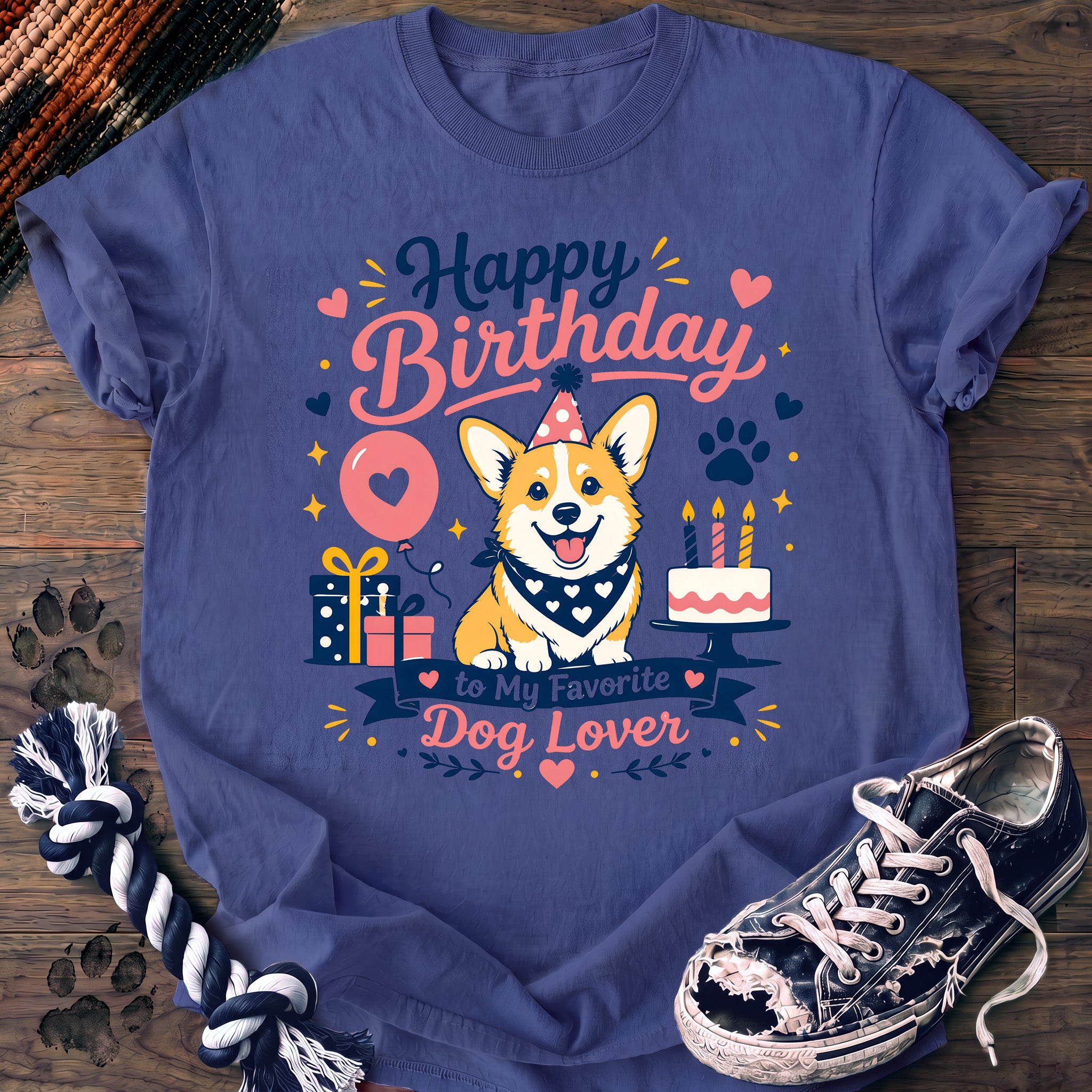 PAWSSION CLUB t-shirt in FloBlue color - SKU PC-0343