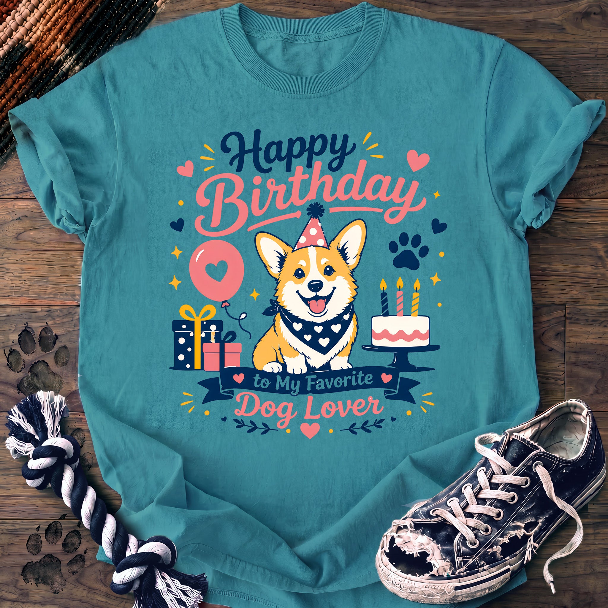 PAWSSION CLUB t-shirt in LagoonBlue color - SKU PC-0343
