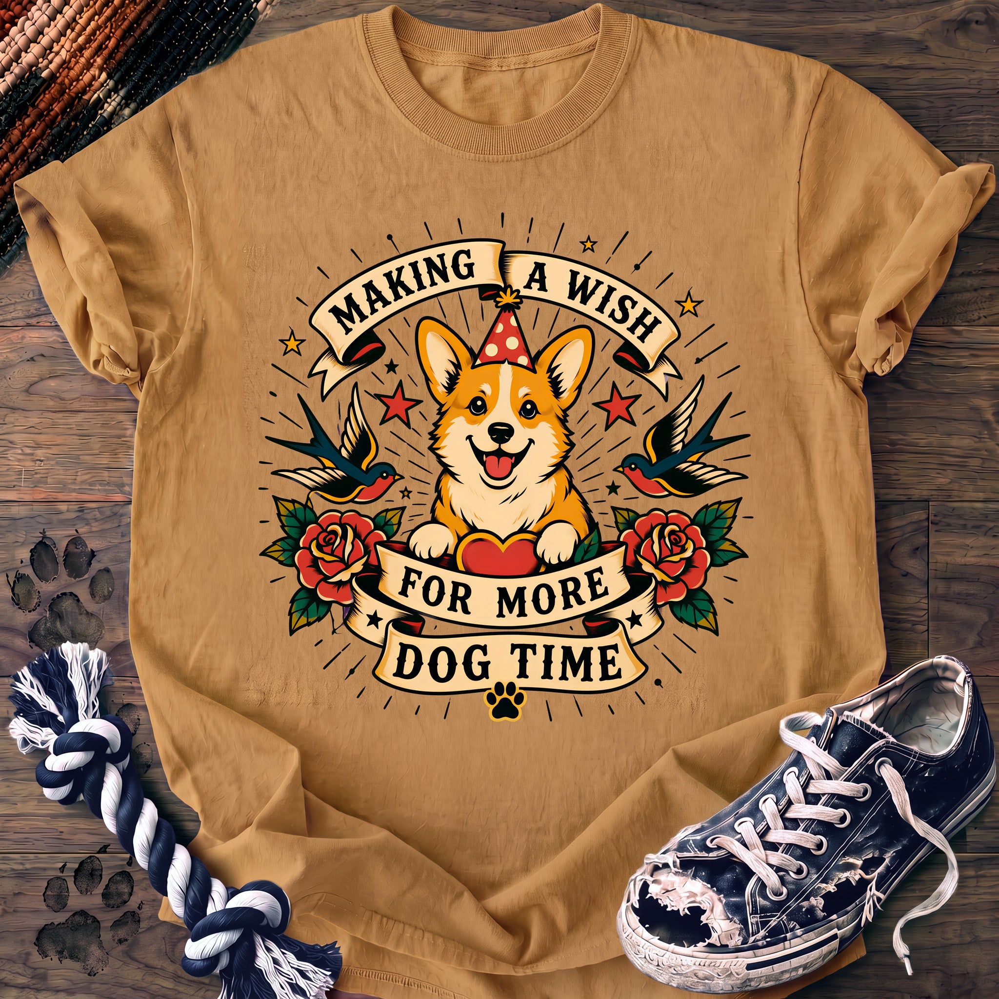 PAWSSION CLUB t-shirt in Mustard color - SKU PC-0344