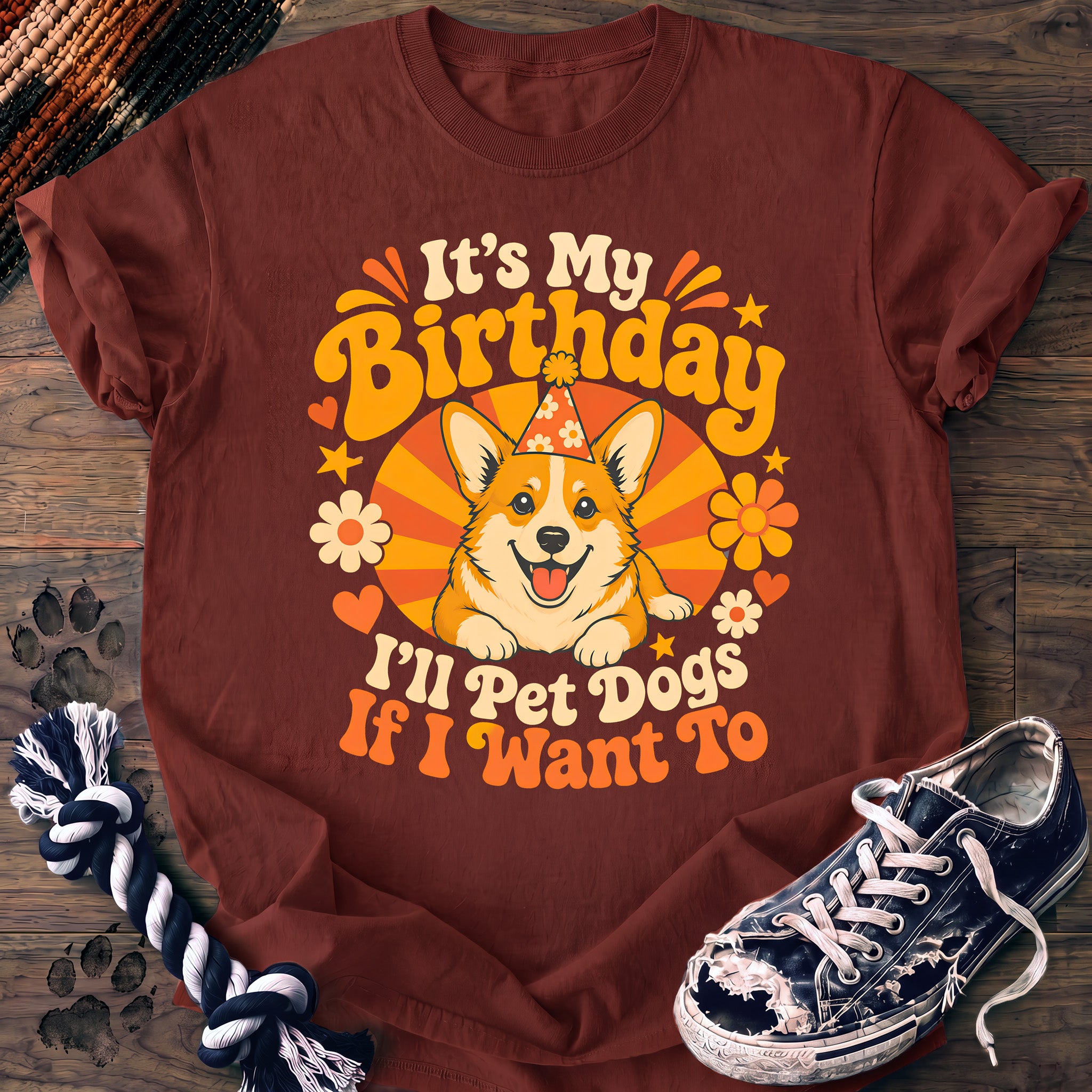 PAWSSION CLUB t-shirt in Brick color - SKU PC-0345