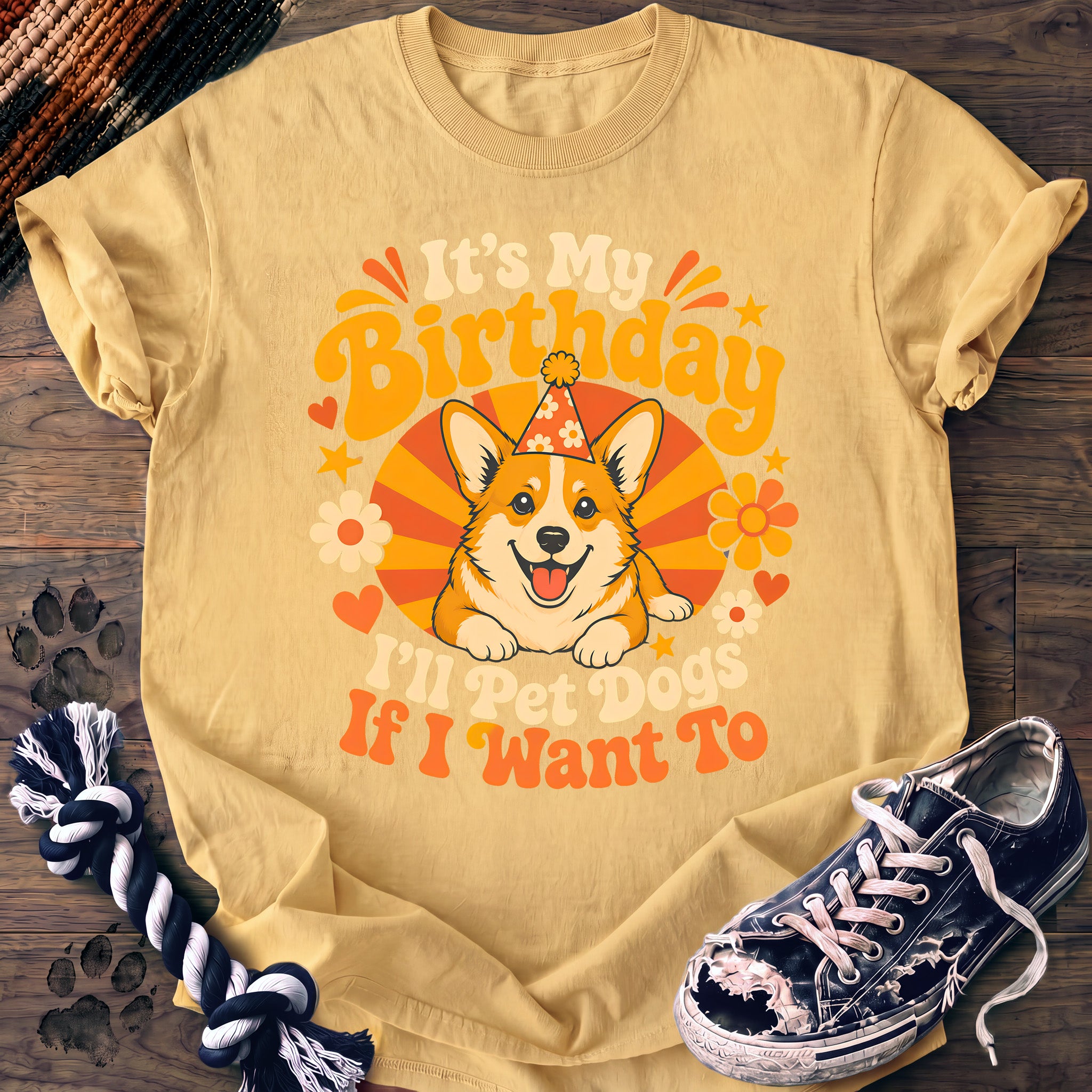 PAWSSION CLUB t-shirt in Butter color - SKU PC-0345