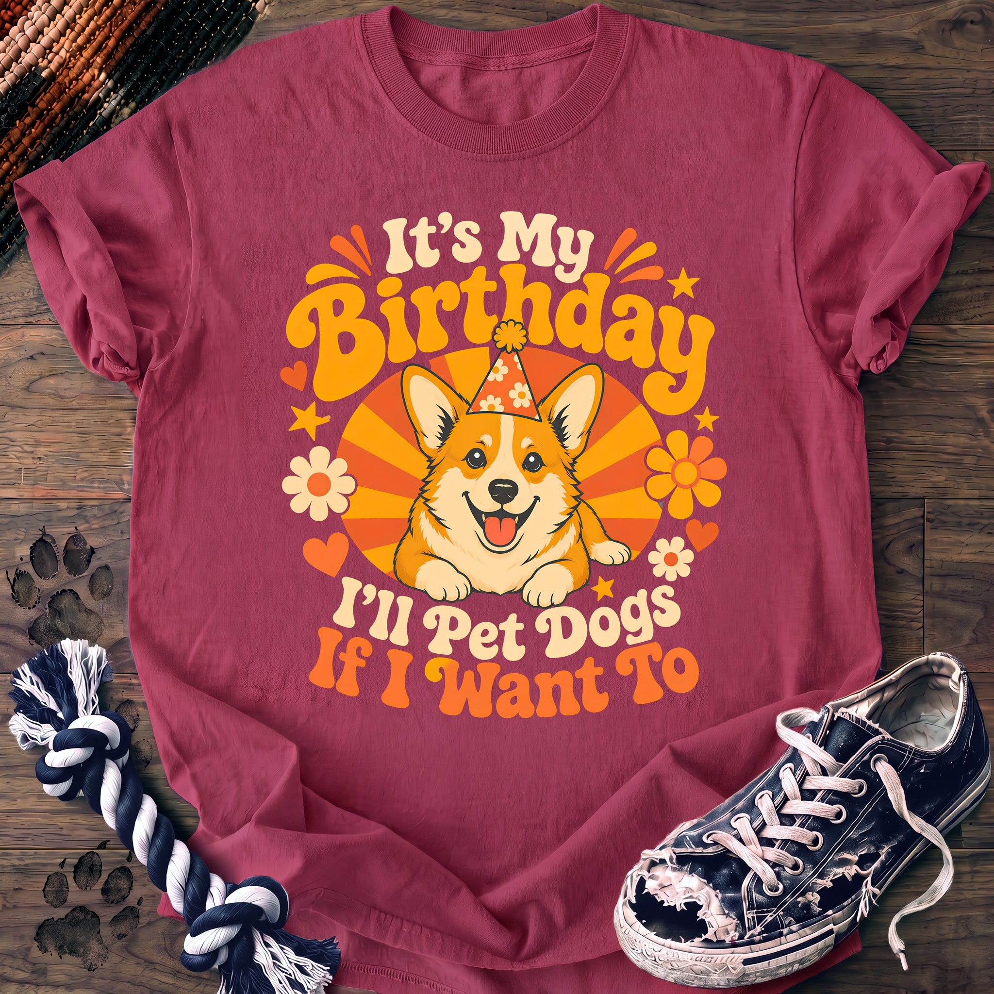 PAWSSION CLUB t-shirt in Crunchberry color - SKU PC-0345
